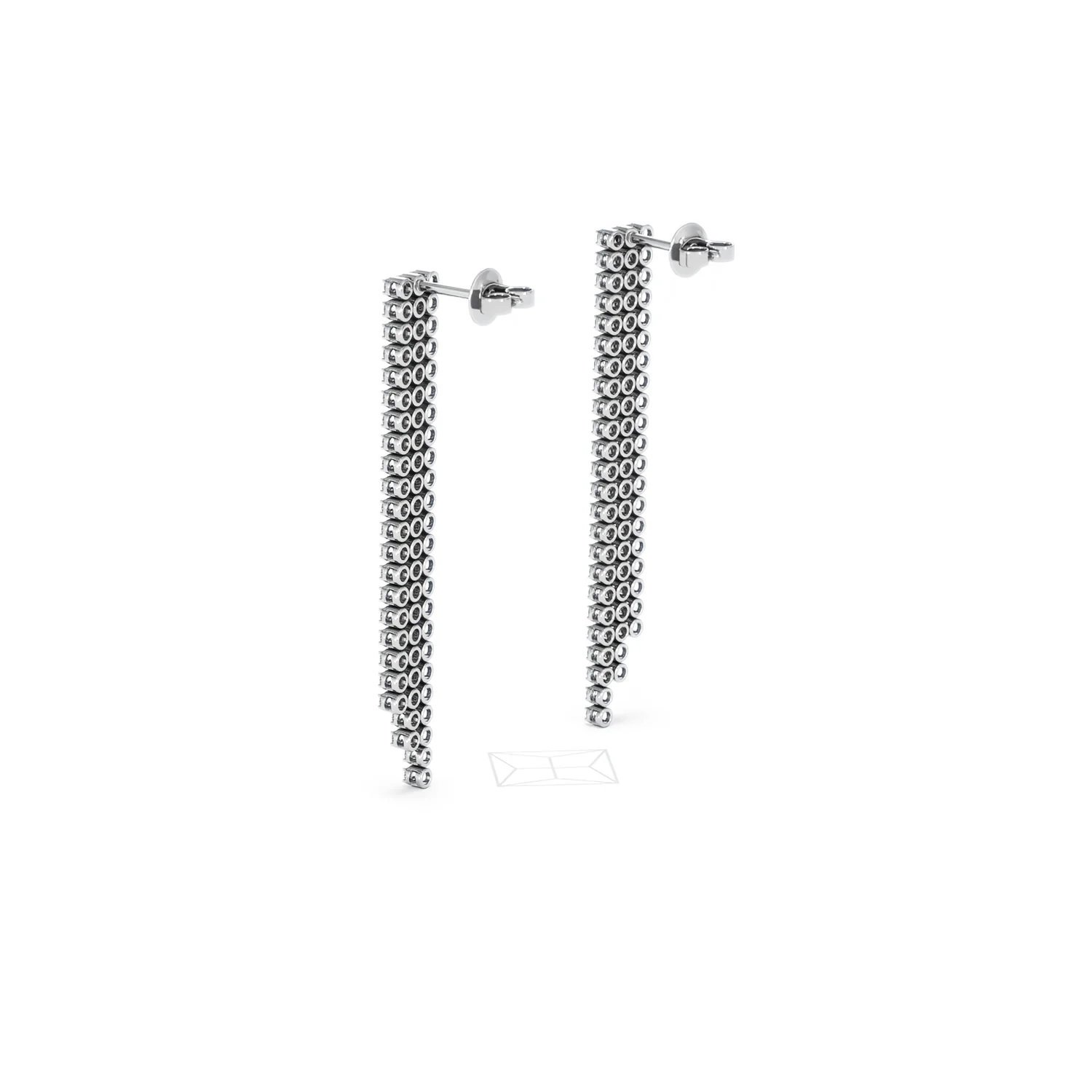 Soirée 1.75ct Round Cut Lab Diamond Drop Earrings in 18K White Gold - Image 60