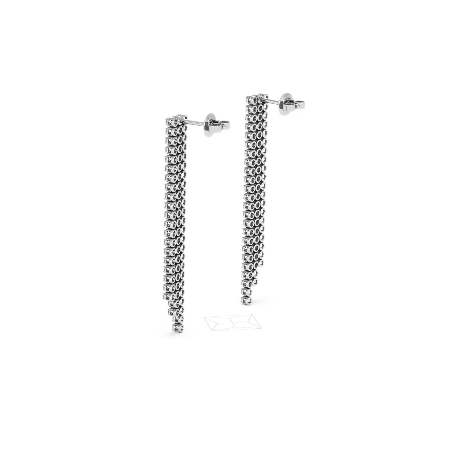 Soirée 1.75ct Round Cut Lab Diamond Drop Earrings in 18K White Gold - Image 61