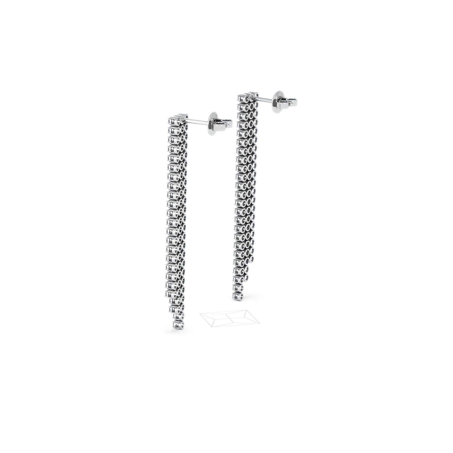 Soirée 1.75ct Round Cut Lab Diamond Drop Earrings in 18K White Gold - Image 62