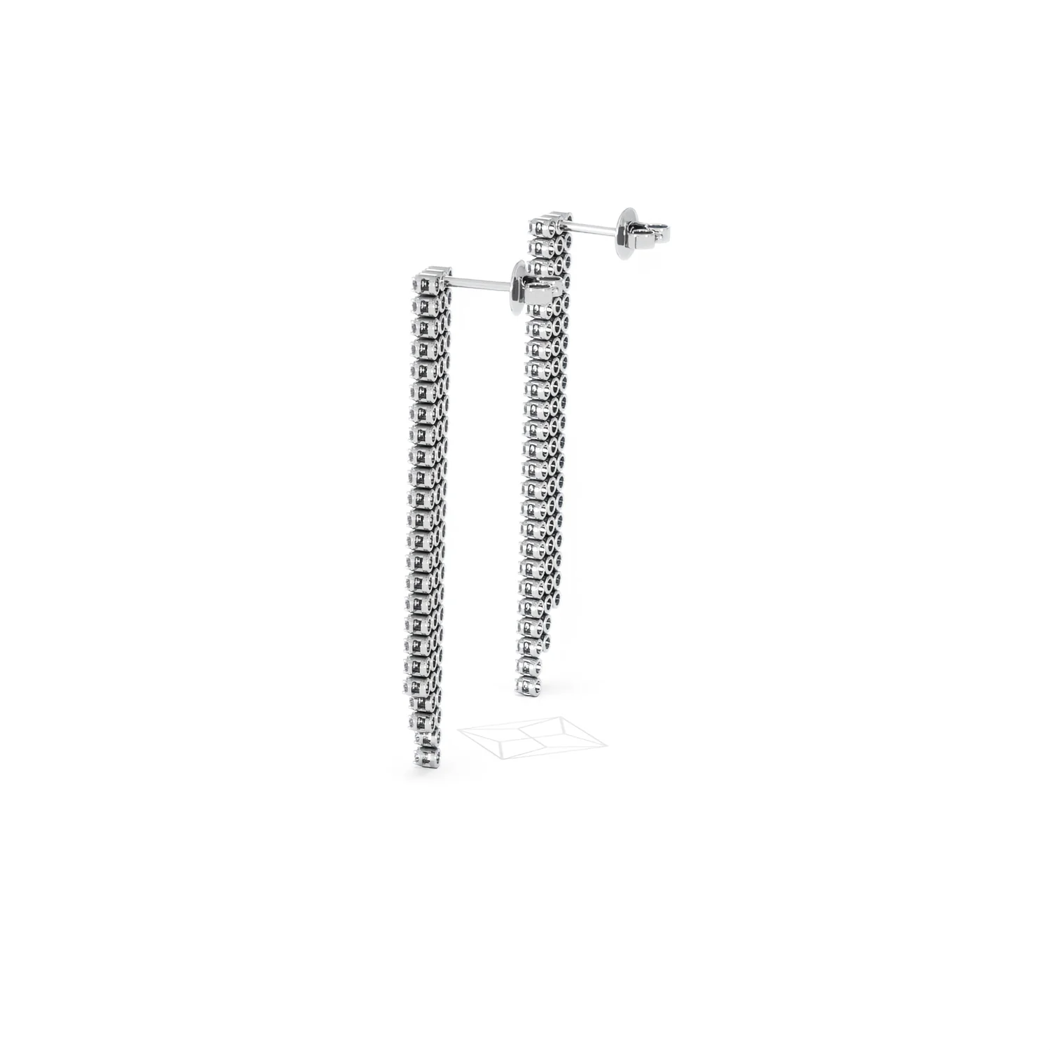 Soirée 1.75ct Round Cut Lab Diamond Drop Earrings in 18K White Gold - Image 64