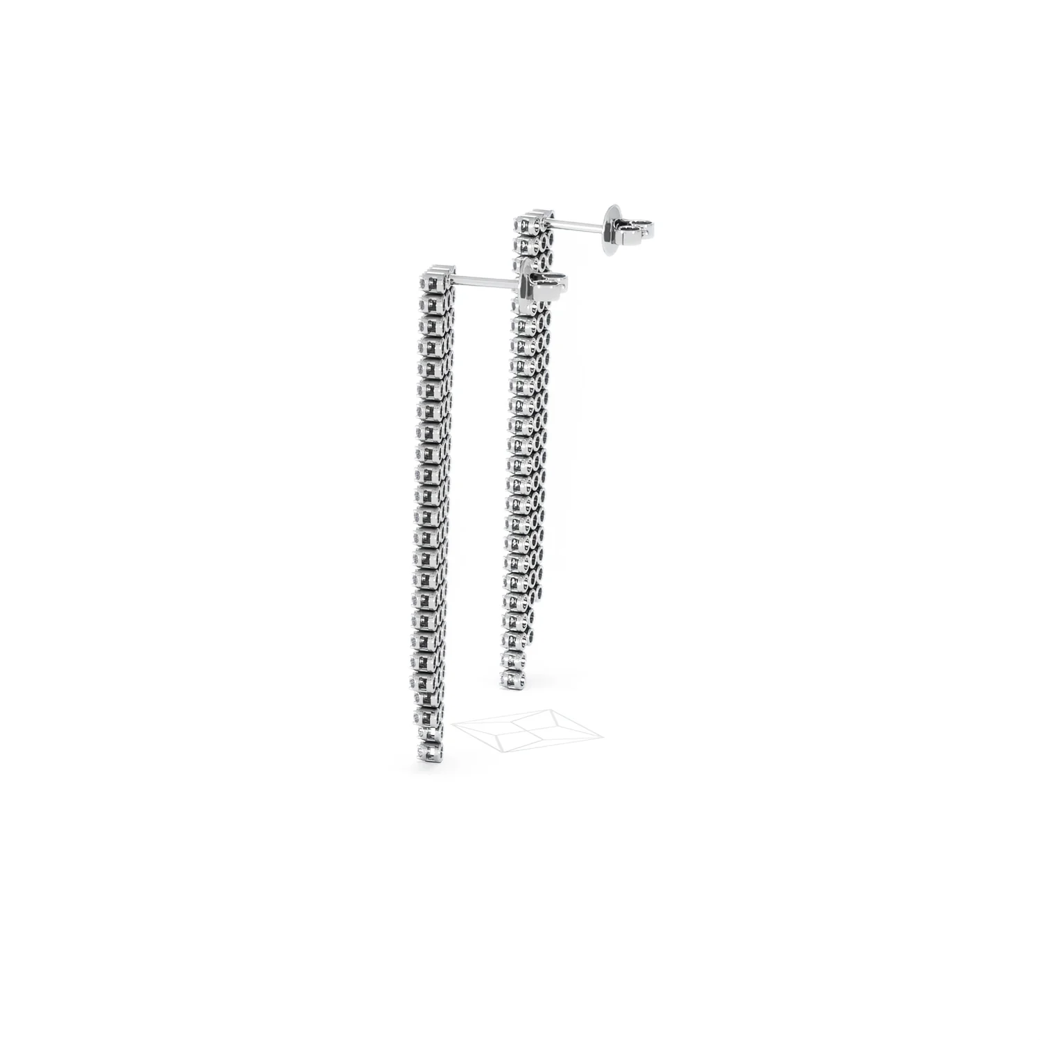 Soirée 1.75ct Round Cut Lab Diamond Drop Earrings in 18K White Gold - Image 65