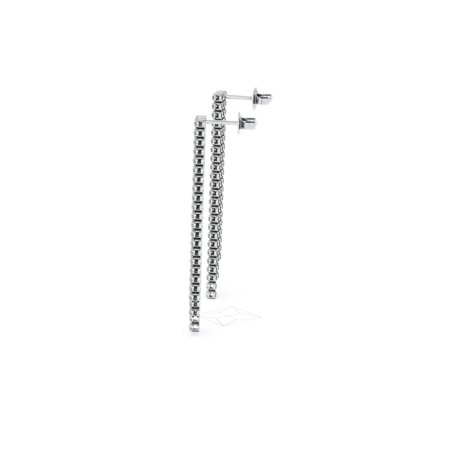 Soirée 1.75ct Round Cut Lab Diamond Drop Earrings in 18K White Gold - Image 67