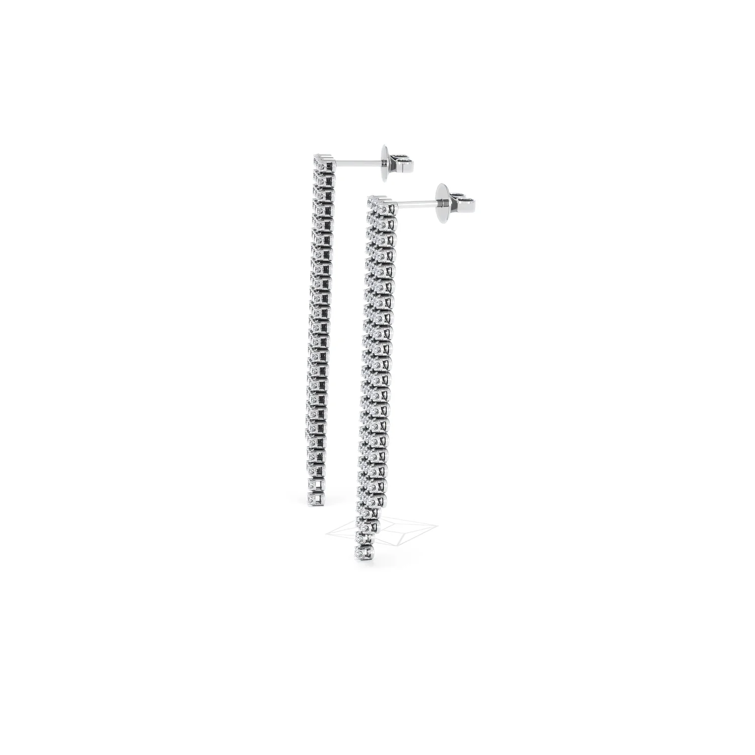 Soirée 1.75ct Round Cut Lab Diamond Drop Earrings in 18K White Gold - Image 72