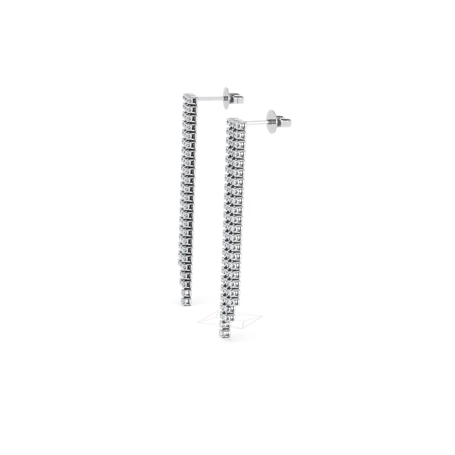 Soirée 1.75ct Round Cut Lab Diamond Drop Earrings in 18K White Gold - Image 73