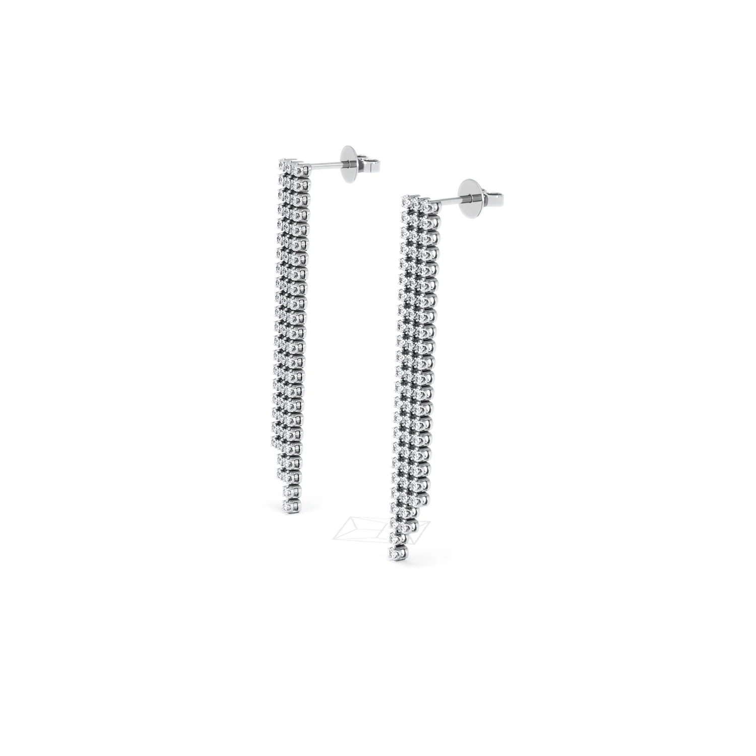 Soirée 1.75ct Round Cut Lab Diamond Drop Earrings in 18K White Gold - Image 76