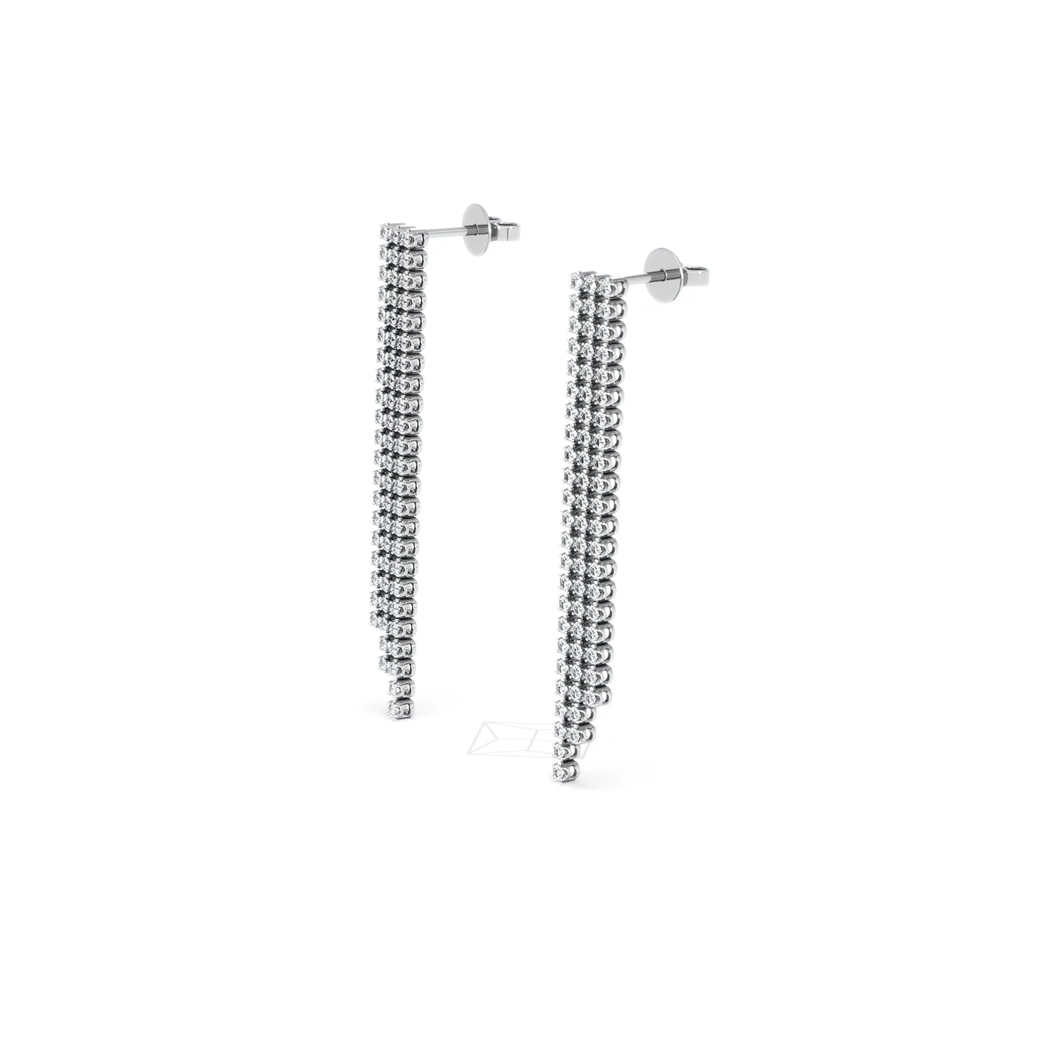 Soirée 1.75ct Round Cut Lab Diamond Drop Earrings in 18K White Gold - Image 77