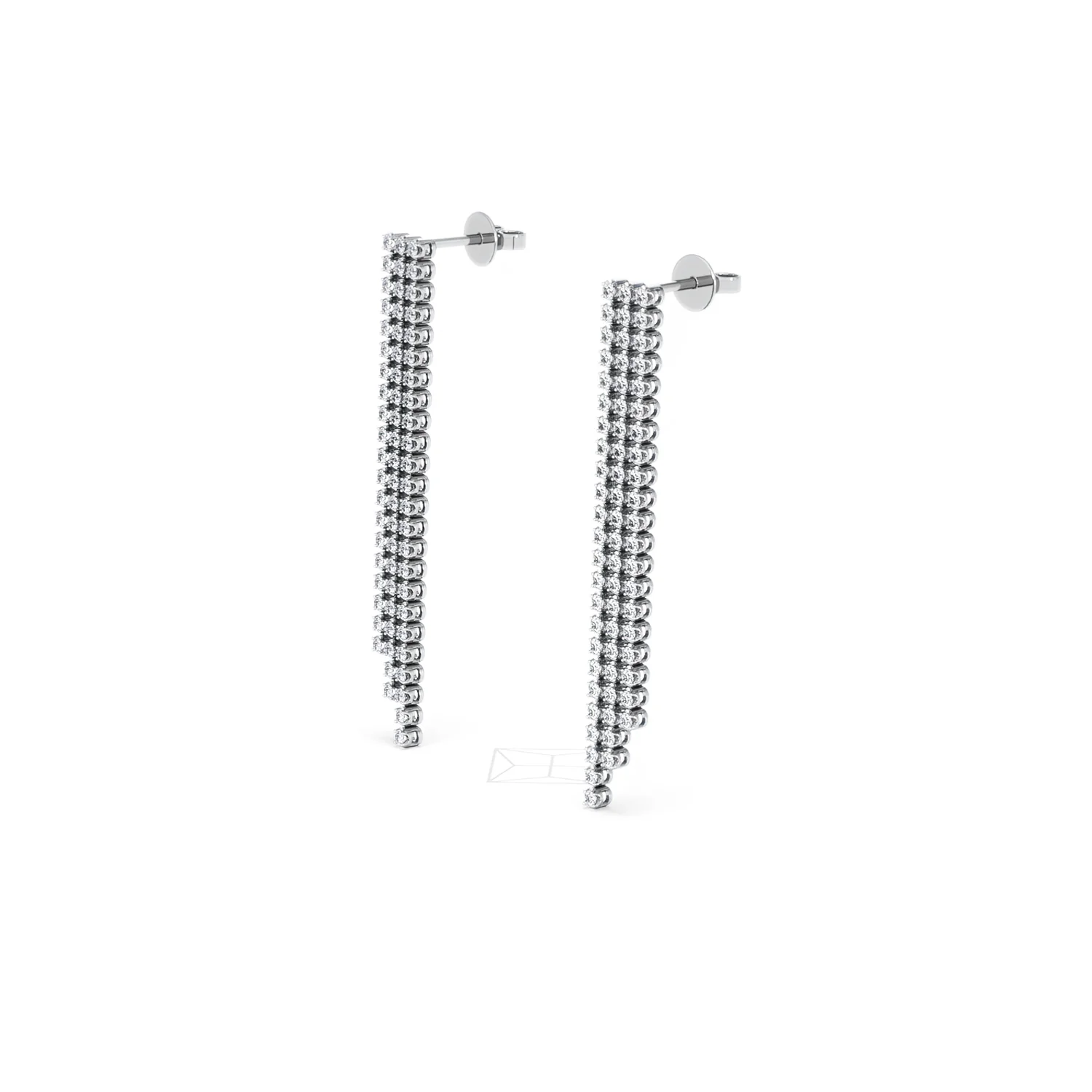 Soirée 1.75ct Round Cut Lab Diamond Drop Earrings in 18K White Gold - Image 78