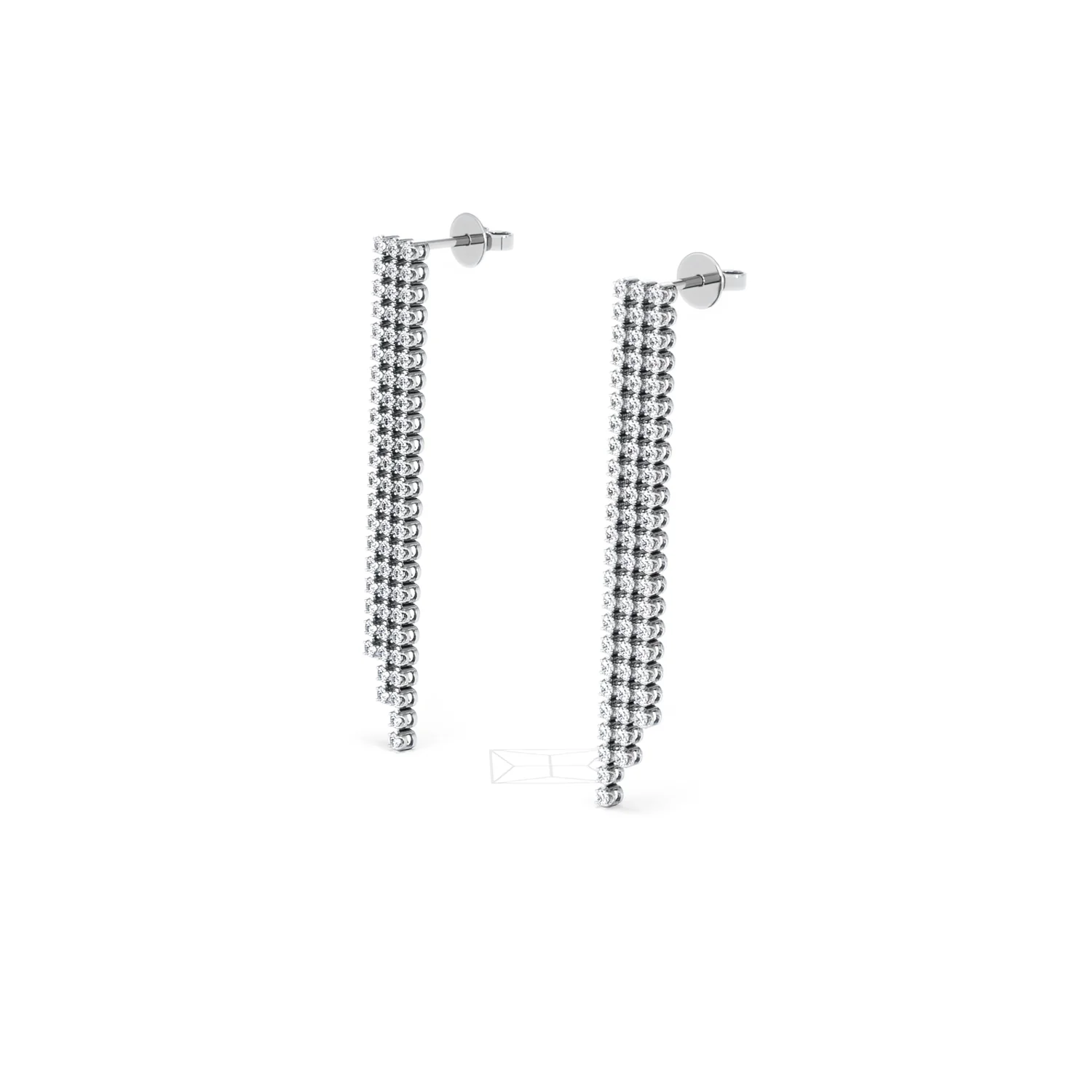 Soirée 1.75ct Round Cut Lab Diamond Drop Earrings in 18K White Gold - Image 79