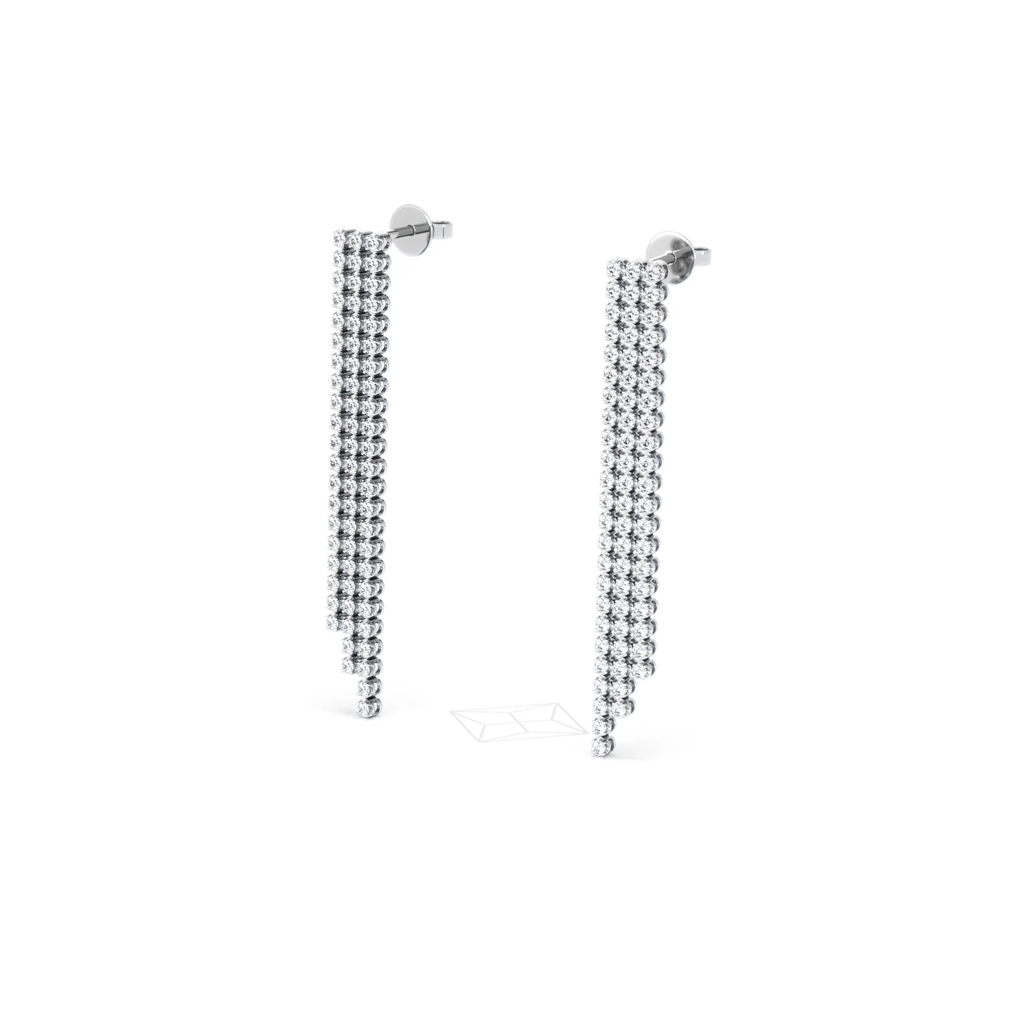 Soirée 1.75ct Round Cut Lab Diamond Drop Earrings in 18K White Gold - Image 82