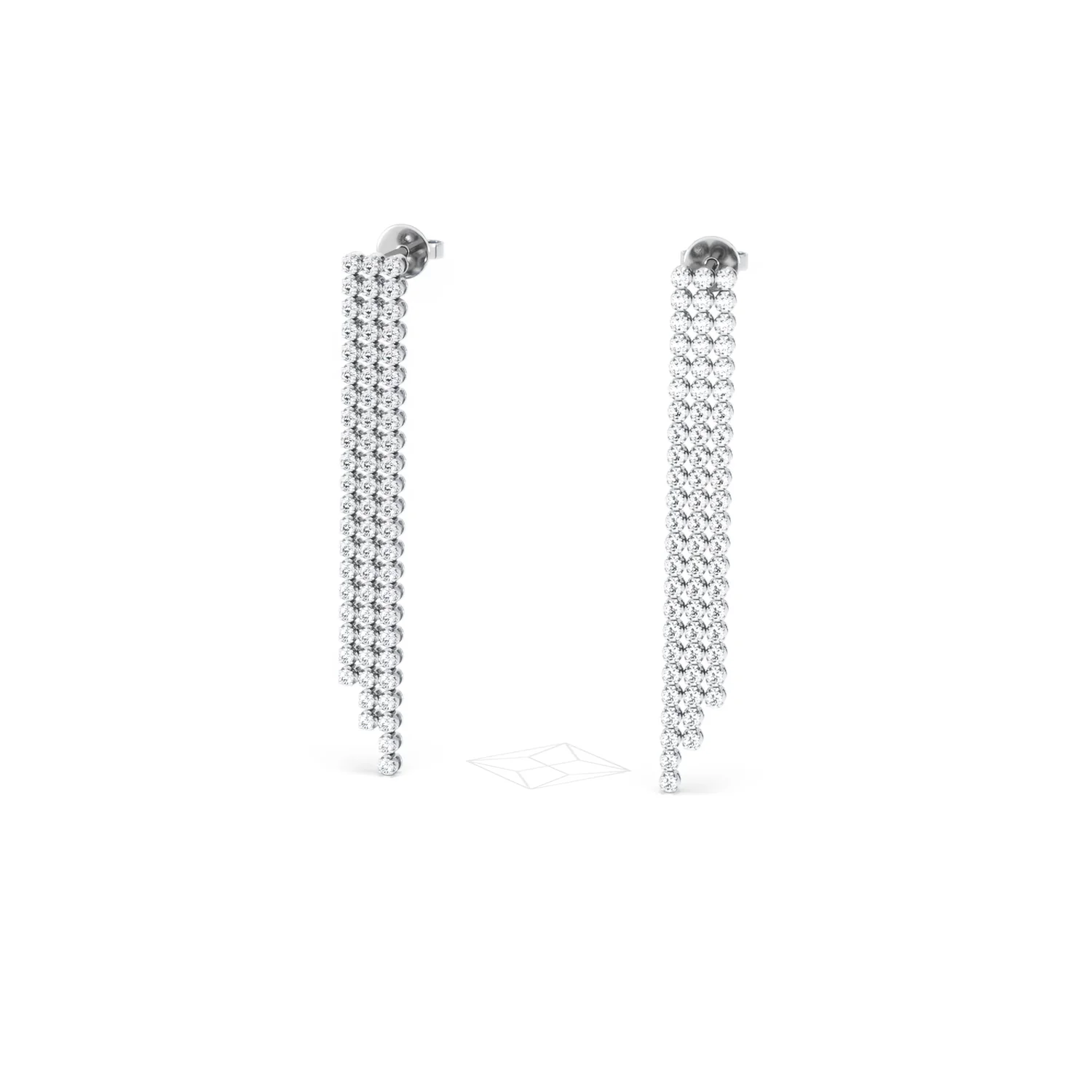 Soirée 1.75ct Round Cut Lab Diamond Drop Earrings in 18K White Gold - Image 86