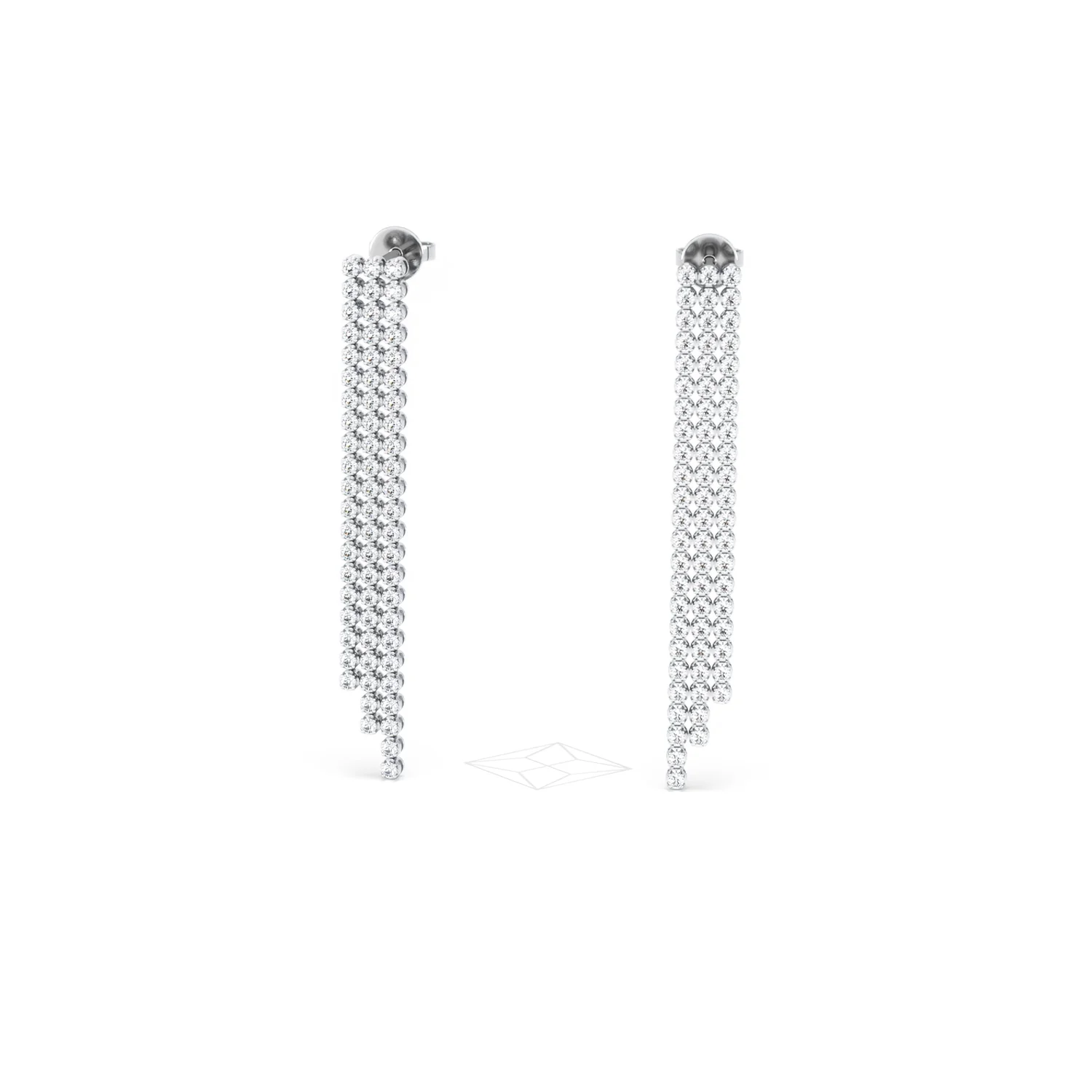 Soirée 1.75ct Round Cut Lab Diamond Drop Earrings in 18K White Gold - Image 87