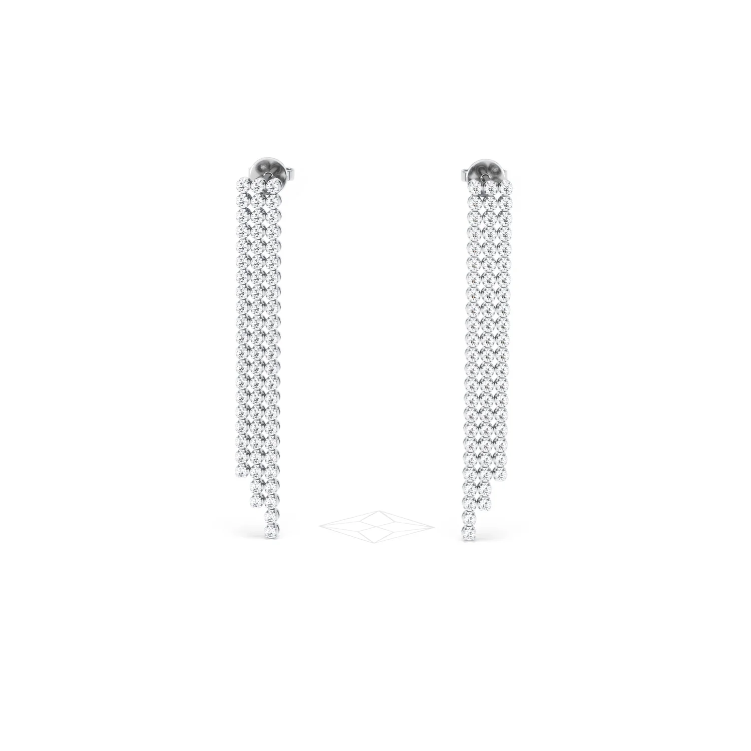 Soirée 1.75ct Round Cut Lab Diamond Drop Earrings in 18K White Gold - Image 88