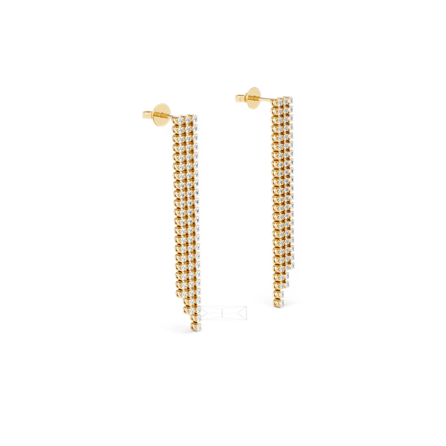 Soirée 1.75ct Round Cut Lab Diamond Drop Earrings in 18K Yellow Gold - Image 19