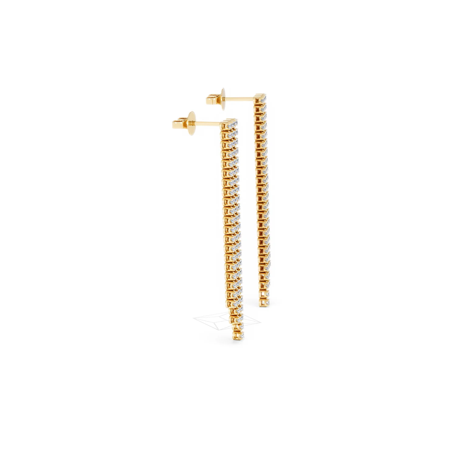 Soirée 1.75ct Round Cut Lab Diamond Drop Earrings in 18K Yellow Gold - Image 26