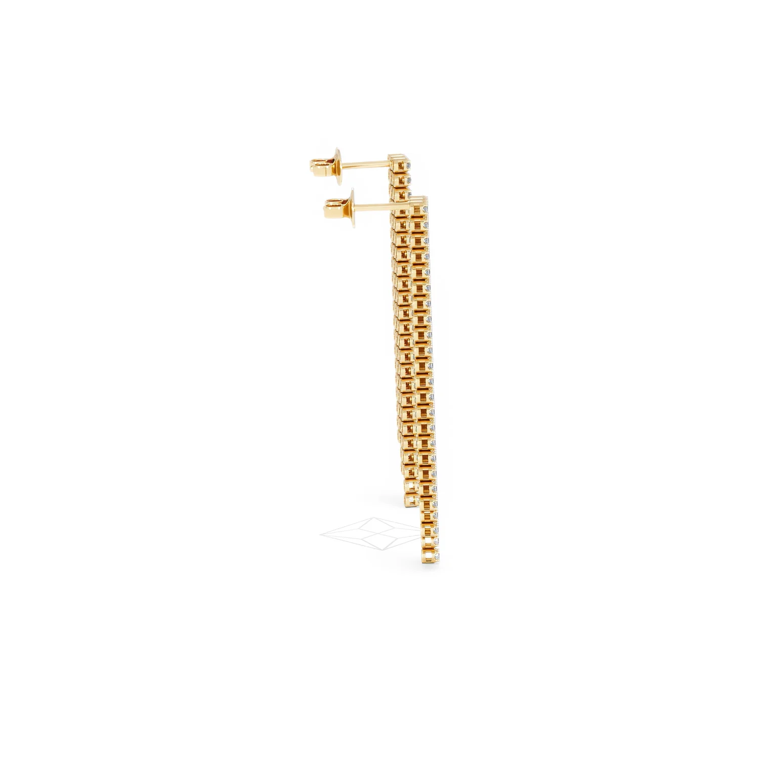 Soirée 1.75ct Round Cut Lab Diamond Drop Earrings in 18K Yellow Gold - Image 30