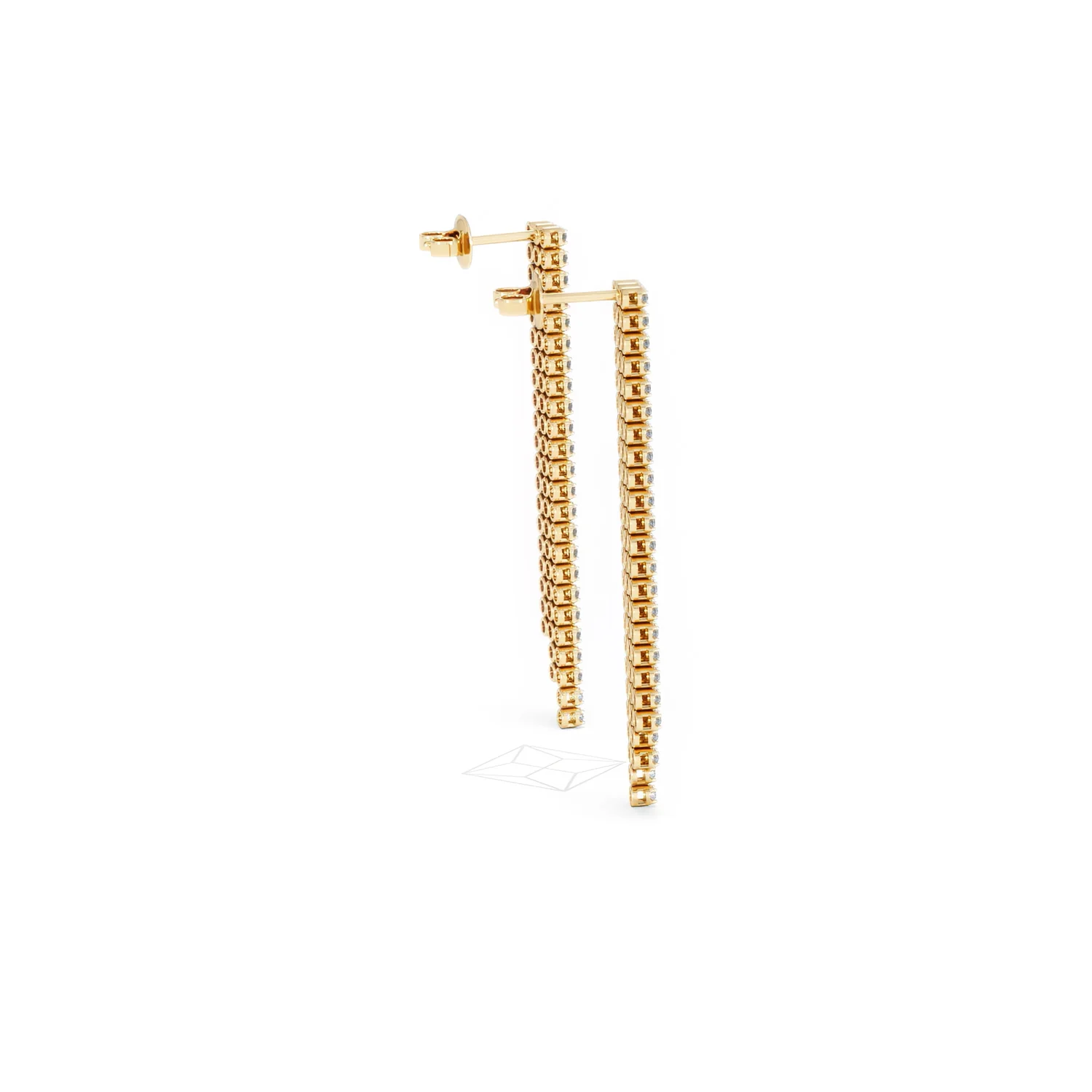 Soirée 1.75ct Round Cut Lab Diamond Drop Earrings in 18K Yellow Gold - Image 32