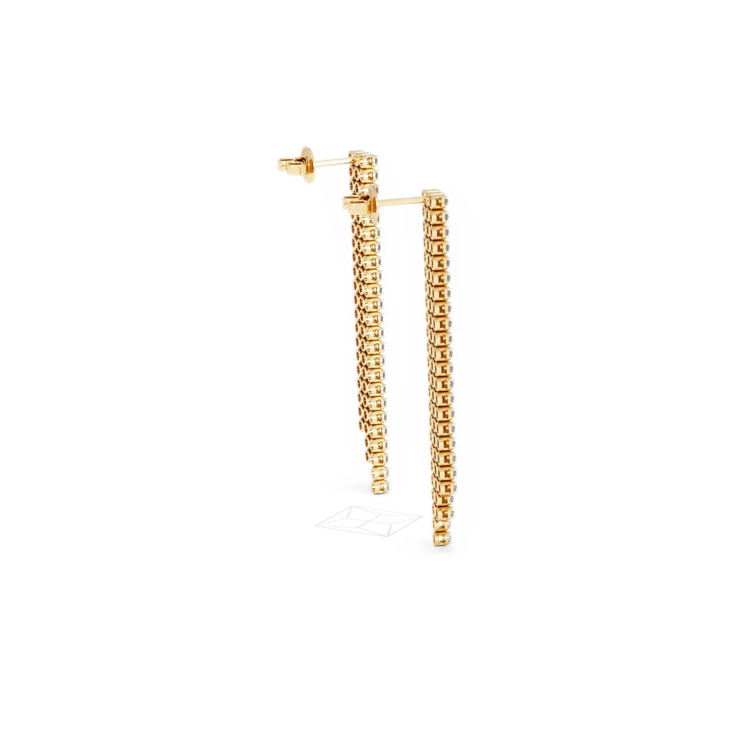 Soirée 1.75ct Round Cut Lab Diamond Drop Earrings in 18K Yellow Gold - Image 33