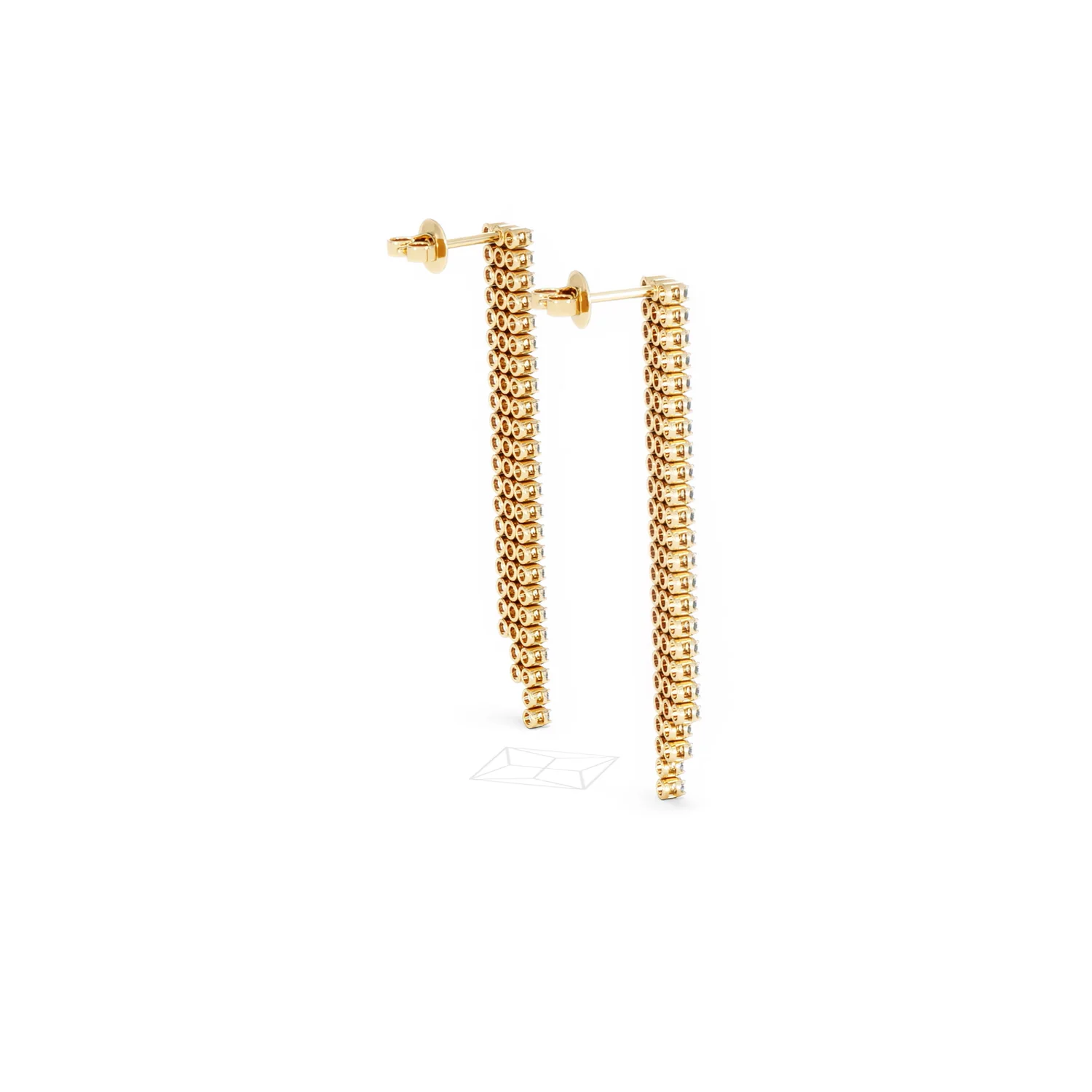Soirée 1.75ct Round Cut Lab Diamond Drop Earrings in 18K Yellow Gold - Image 35