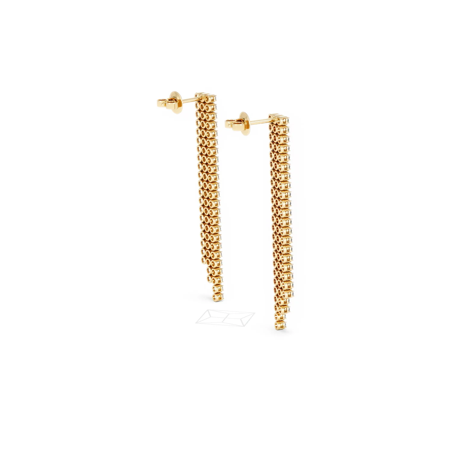Soirée 1.75ct Round Cut Lab Diamond Drop Earrings in 18K Yellow Gold - Image 36