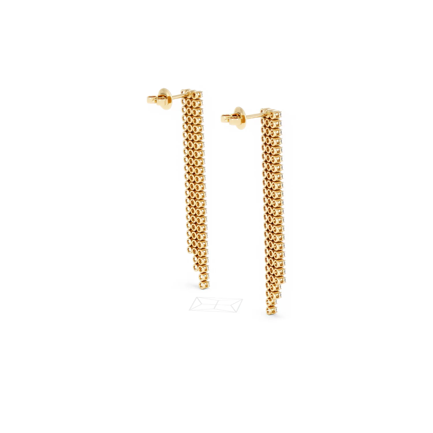 Soirée 1.75ct Round Cut Lab Diamond Drop Earrings in 18K Yellow Gold - Image 37