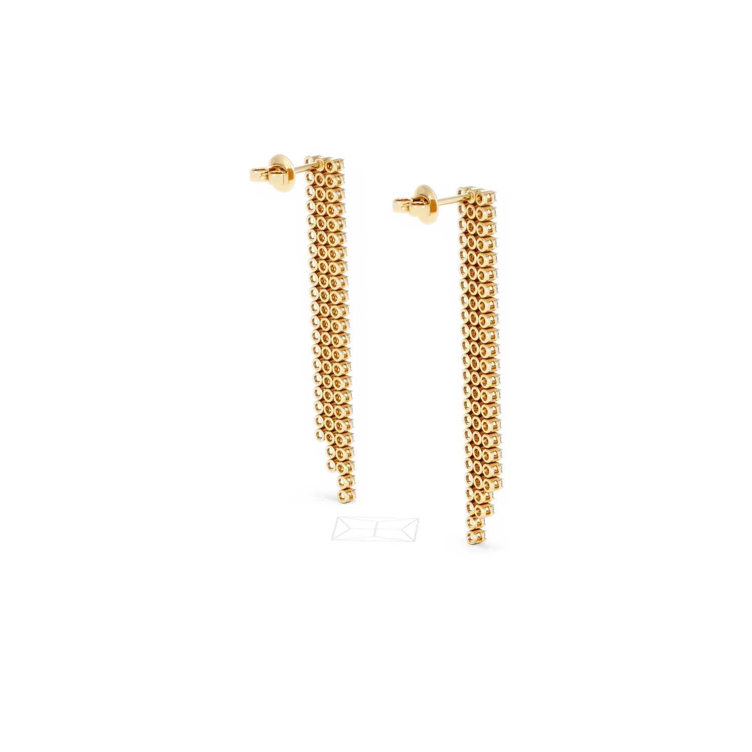 Soirée 1.75ct Round Cut Lab Diamond Drop Earrings in 18K Yellow Gold - Image 38