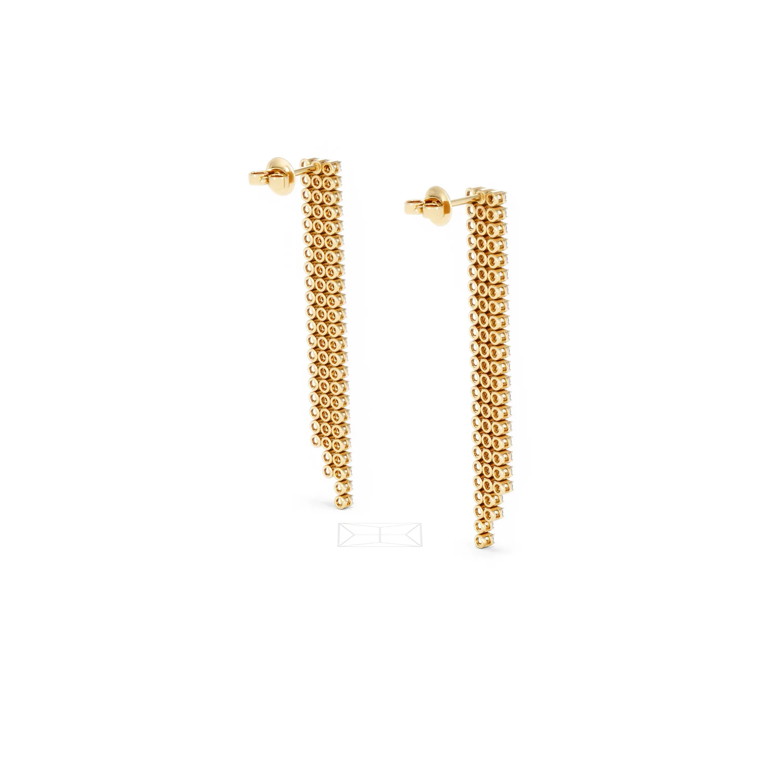 Soirée 1.75ct Round Cut Lab Diamond Drop Earrings in 18K Yellow Gold - Image 39