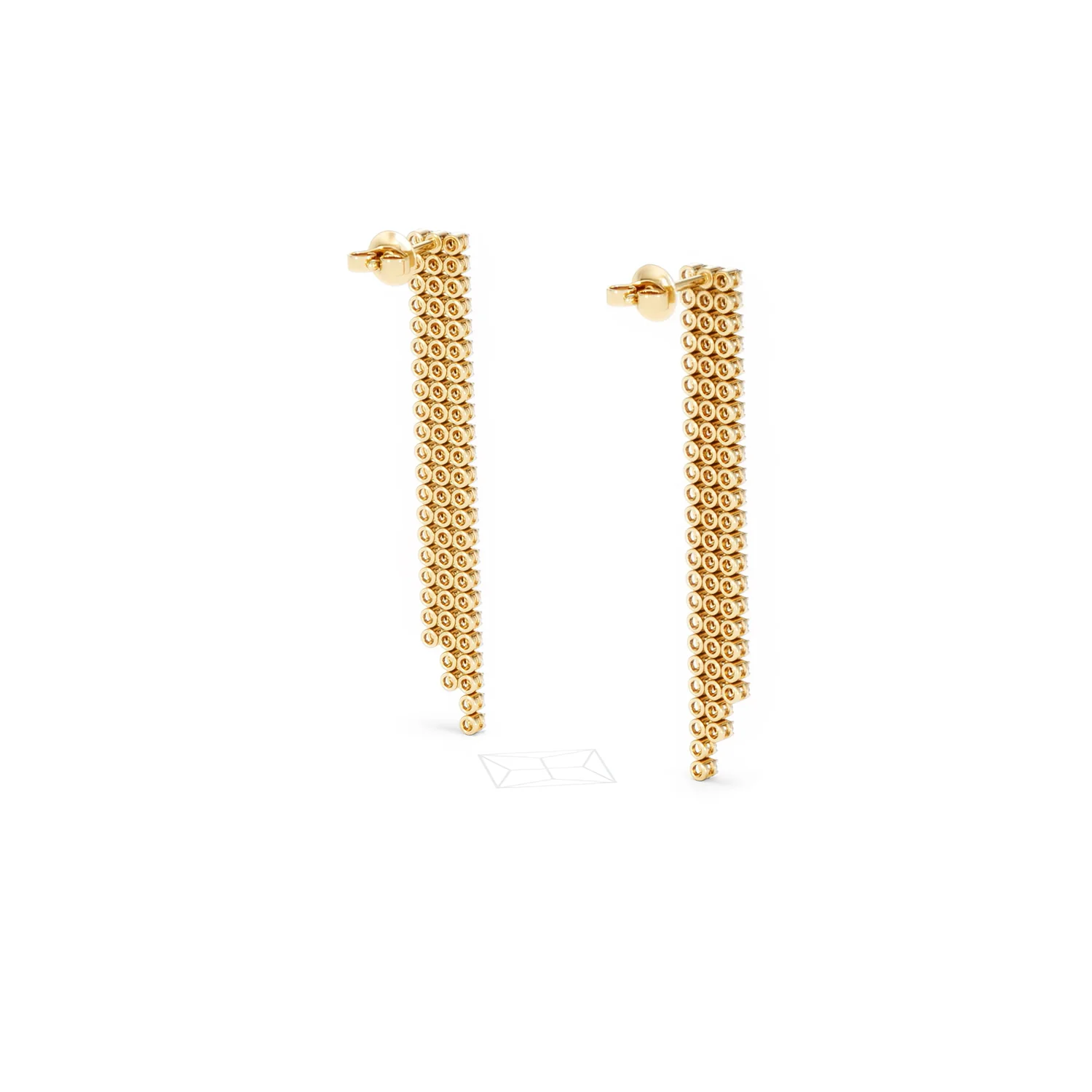 Soirée 1.75ct Round Cut Lab Diamond Drop Earrings in 18K Yellow Gold - Image 41
