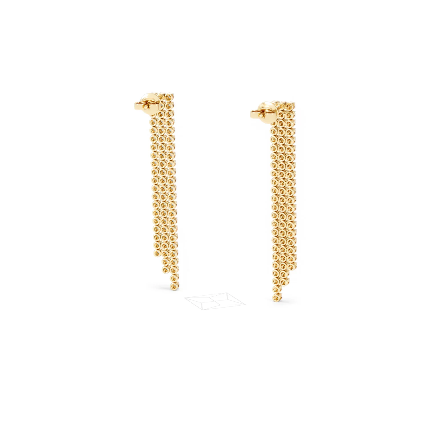 Soirée 1.75ct Round Cut Lab Diamond Drop Earrings in 18K Yellow Gold - Image 44