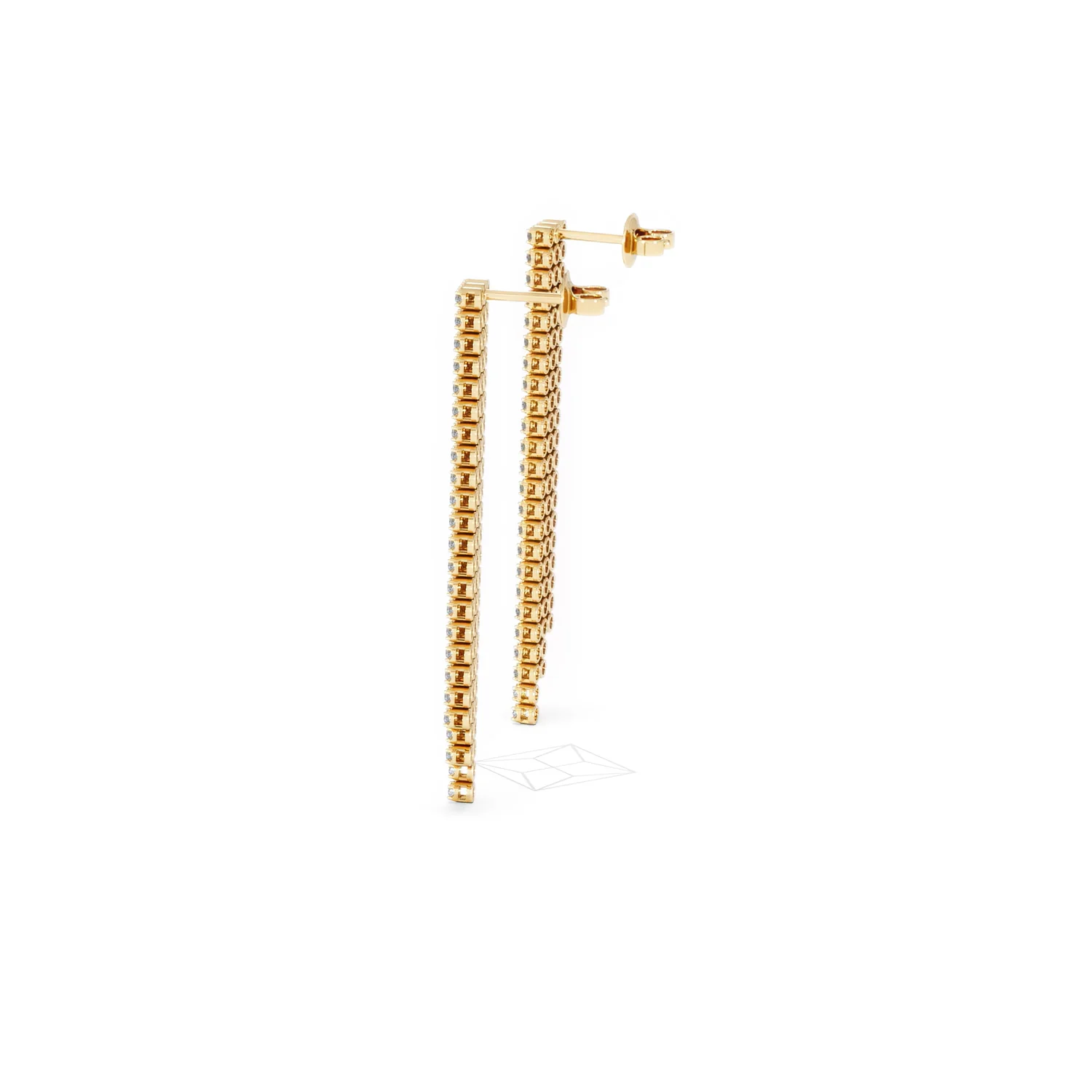 Soirée 1.75ct Round Cut Lab Diamond Drop Earrings in 18K Yellow Gold - Image 66