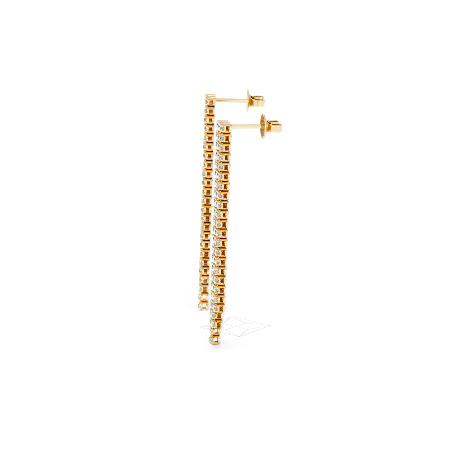 Soirée 1.75ct Round Cut Lab Diamond Drop Earrings in 18K Yellow Gold - Image 70