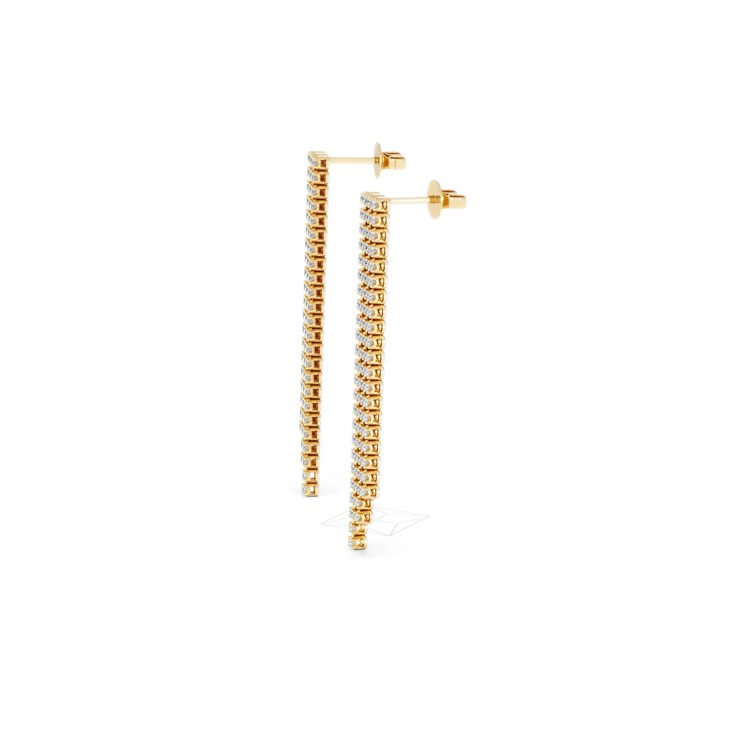 Soirée 1.75ct Round Cut Lab Diamond Drop Earrings in 18K Yellow Gold - Image 72