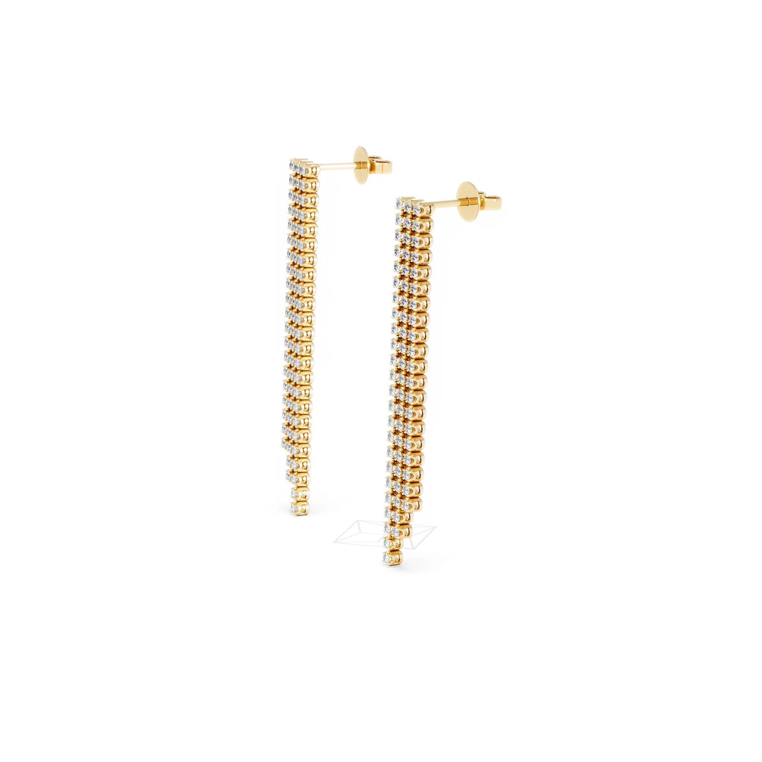 Soirée 1.75ct Round Cut Lab Diamond Drop Earrings in 18K Yellow Gold - Image 75