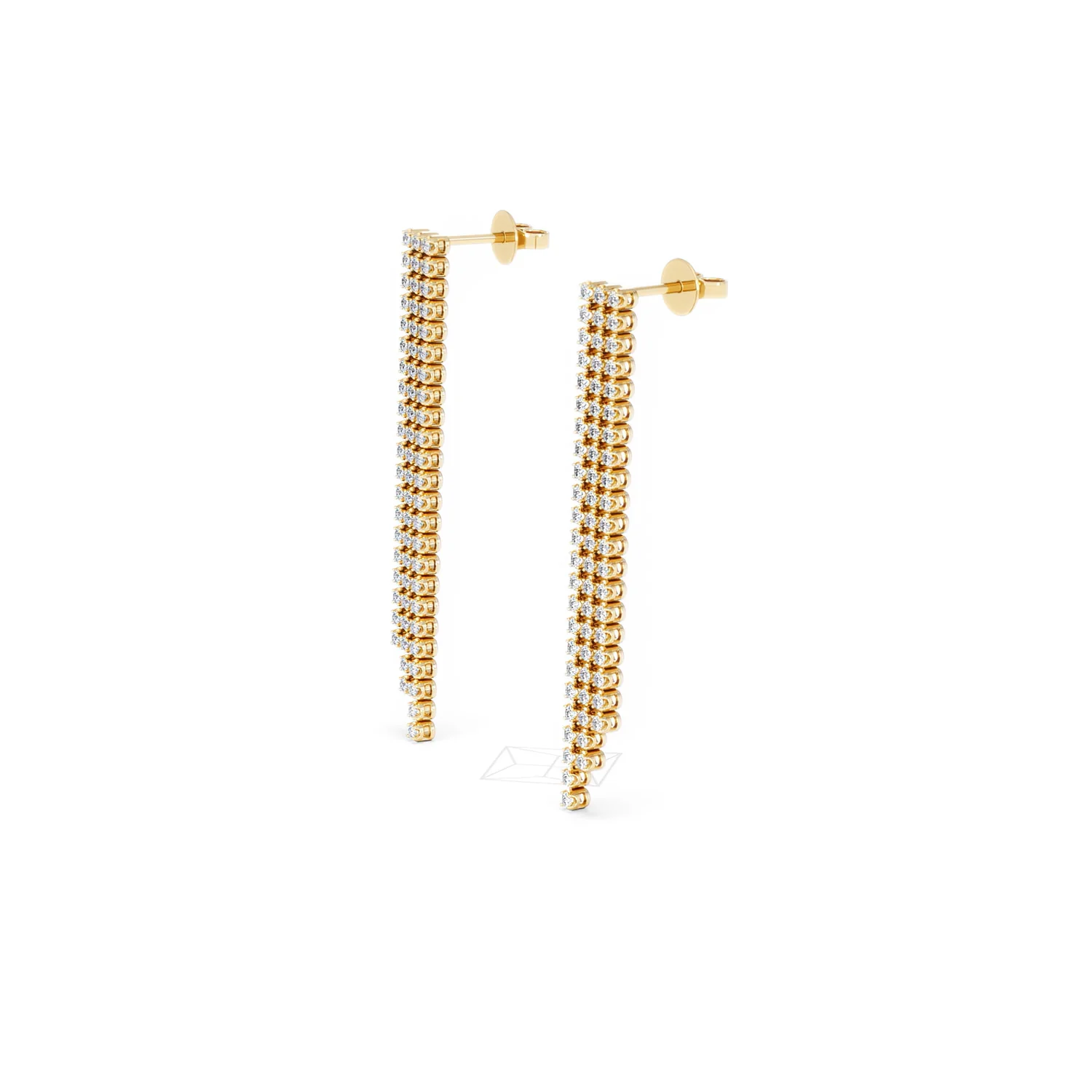 Soirée 1.75ct Round Cut Lab Diamond Drop Earrings in 18K Yellow Gold - Image 76
