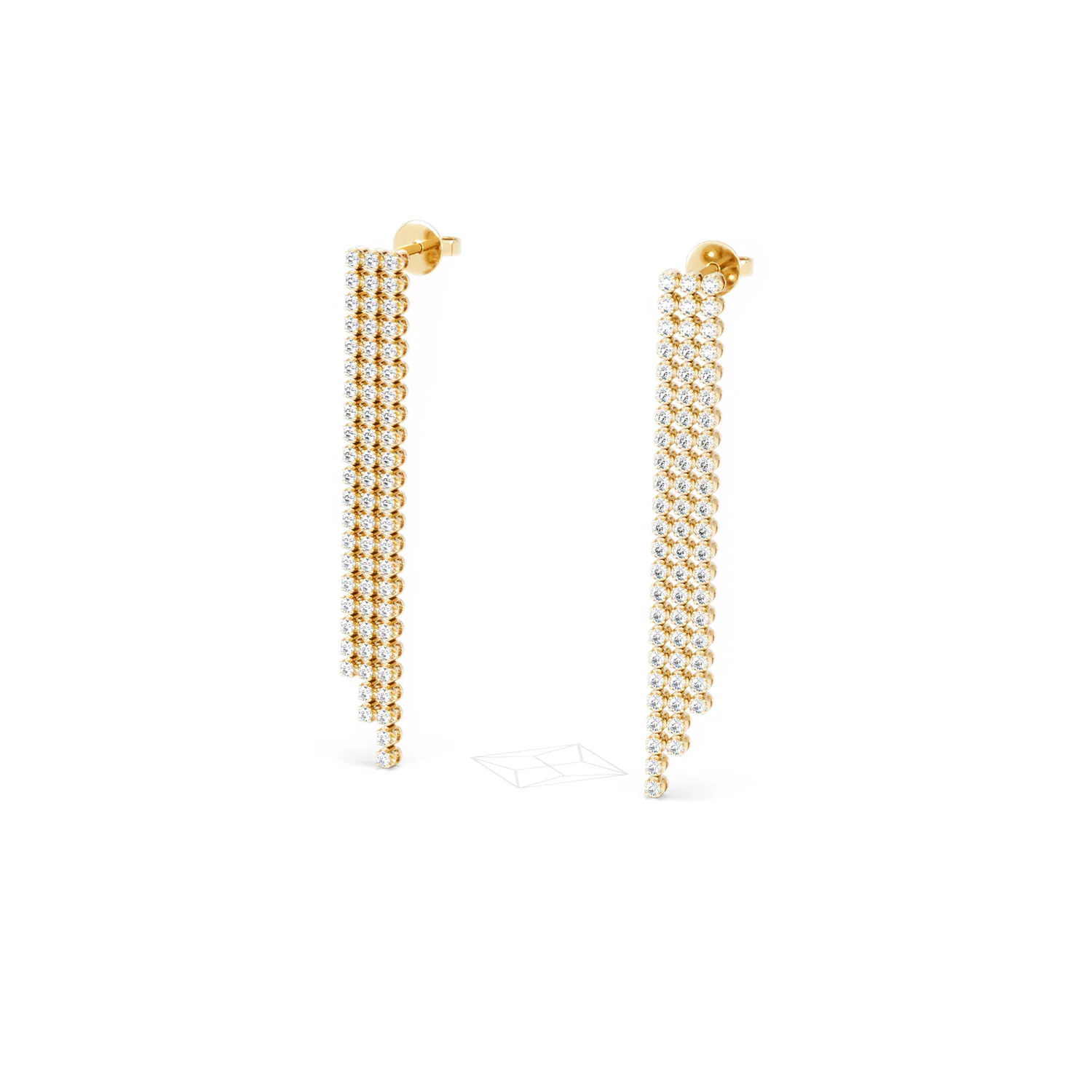 Soirée 1.75ct Round Cut Lab Diamond Drop Earrings in 18K Yellow Gold - Image 84