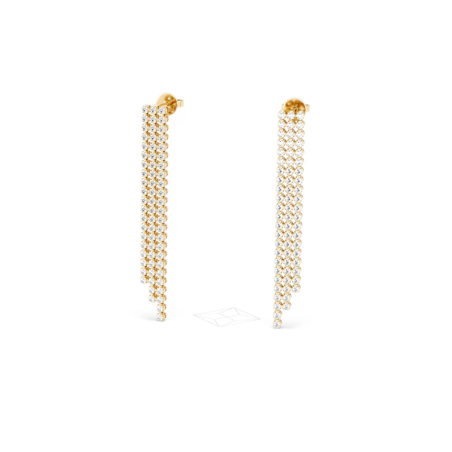 Soirée 1.75ct Round Cut Lab Diamond Drop Earrings in 18K Yellow Gold - Image 86