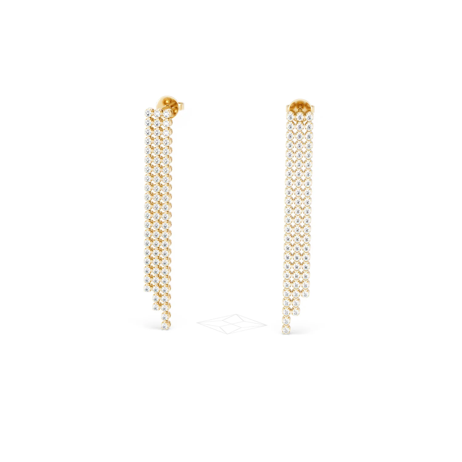 Soirée 1.75ct Round Cut Lab Diamond Drop Earrings in 18K Yellow Gold - Image 87