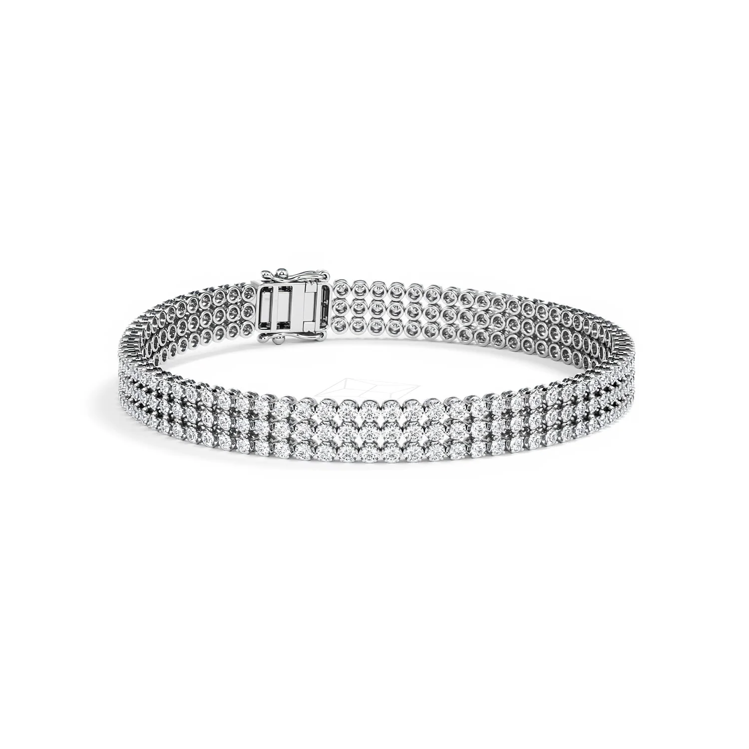 Soirée 4.15ct Round Cut Lab Diamond Tennis Bracelet in 18K White Gold - Image 14