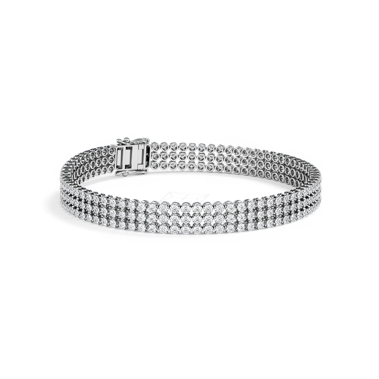 Soirée 4.15ct Round Cut Lab Diamond Tennis Bracelet in 18K White Gold - Image 16