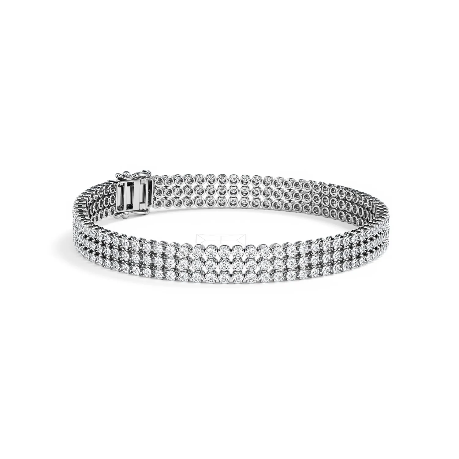 Soirée 4.15ct Round Cut Lab Diamond Tennis Bracelet in 18K White Gold - Image 19