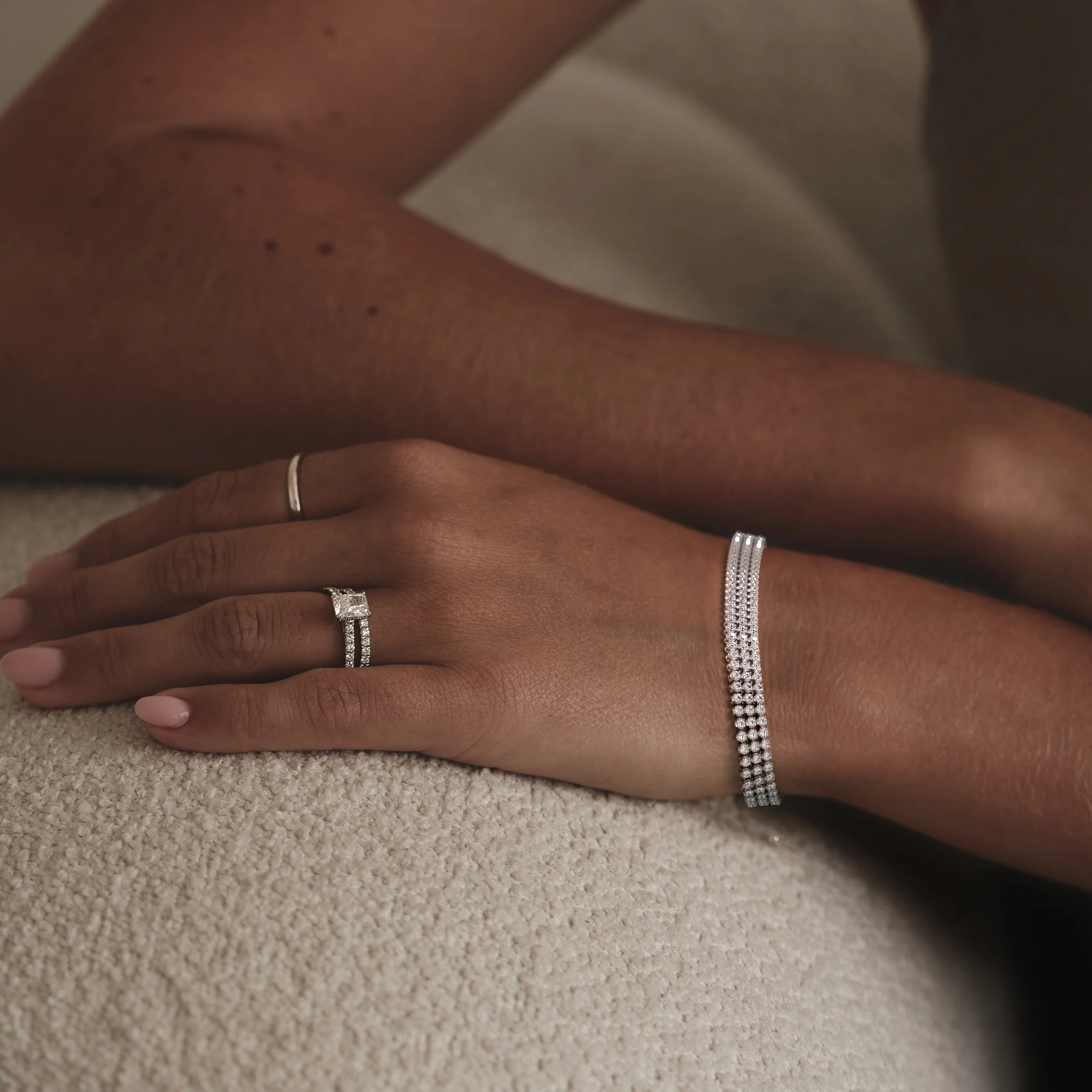 Soirée 4.15ct Round Cut Lab Diamond Tennis Bracelet in 18K White Gold - Image 2