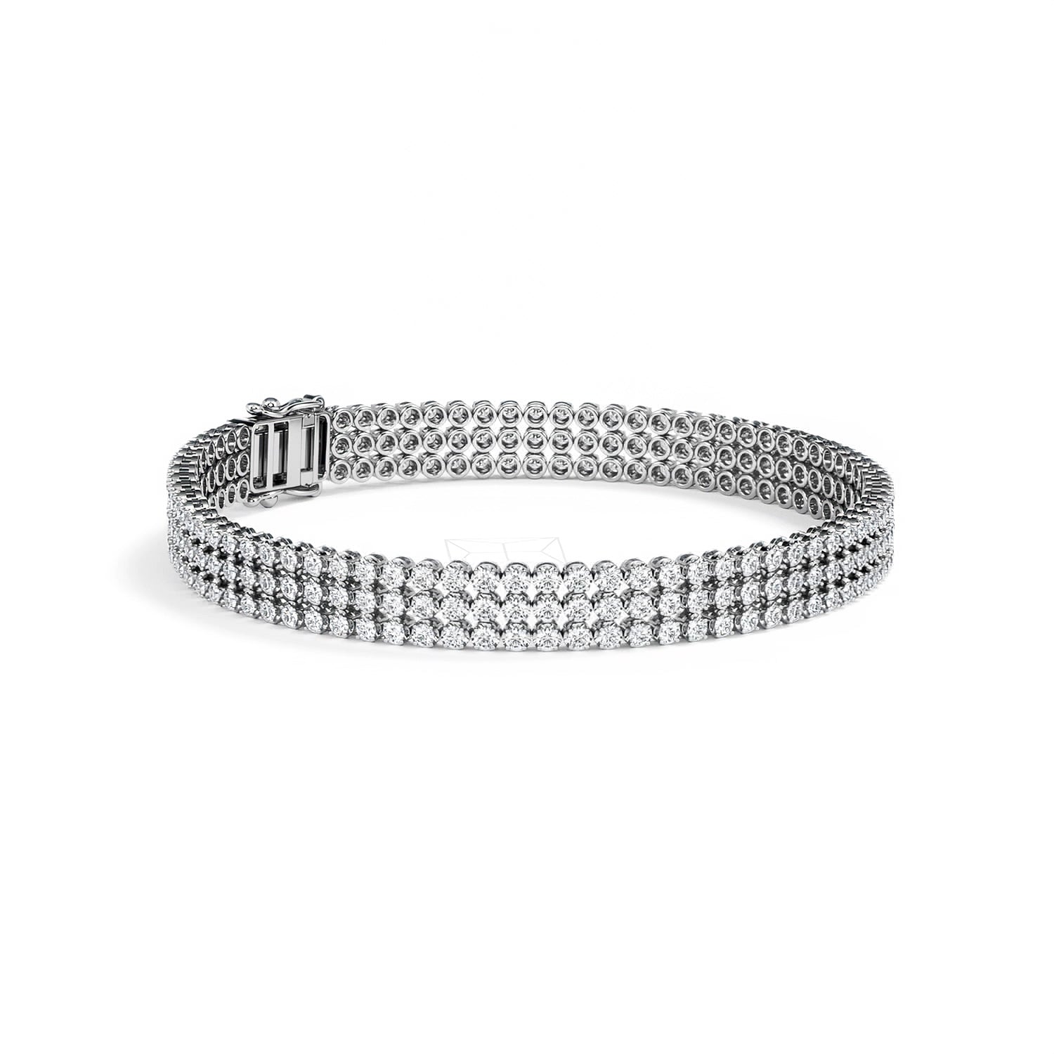 Soirée 4.15ct Round Cut Lab Diamond Tennis Bracelet in 18K White Gold - Image 20