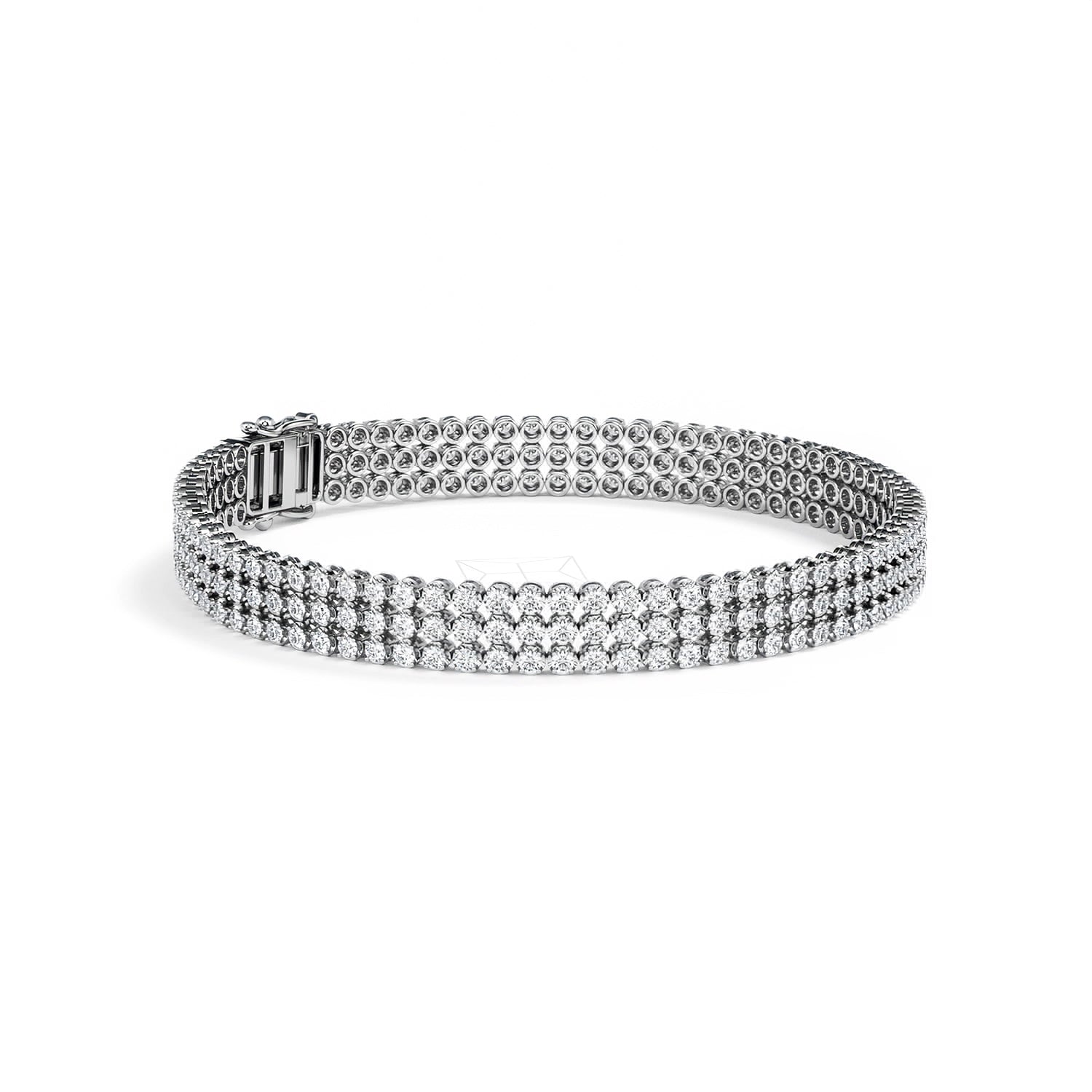 Soirée 4.15ct Round Cut Lab Diamond Tennis Bracelet in 18K White Gold - Image 21