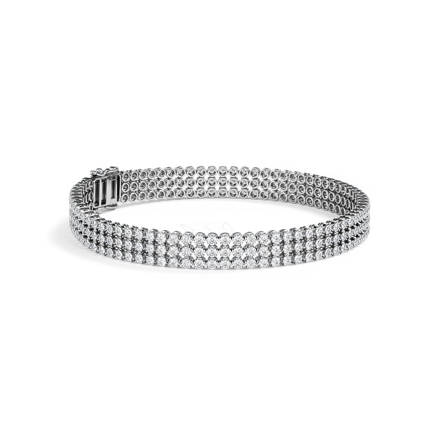 Soirée 4.15ct Round Cut Lab Diamond Tennis Bracelet in 18K White Gold - Image 22