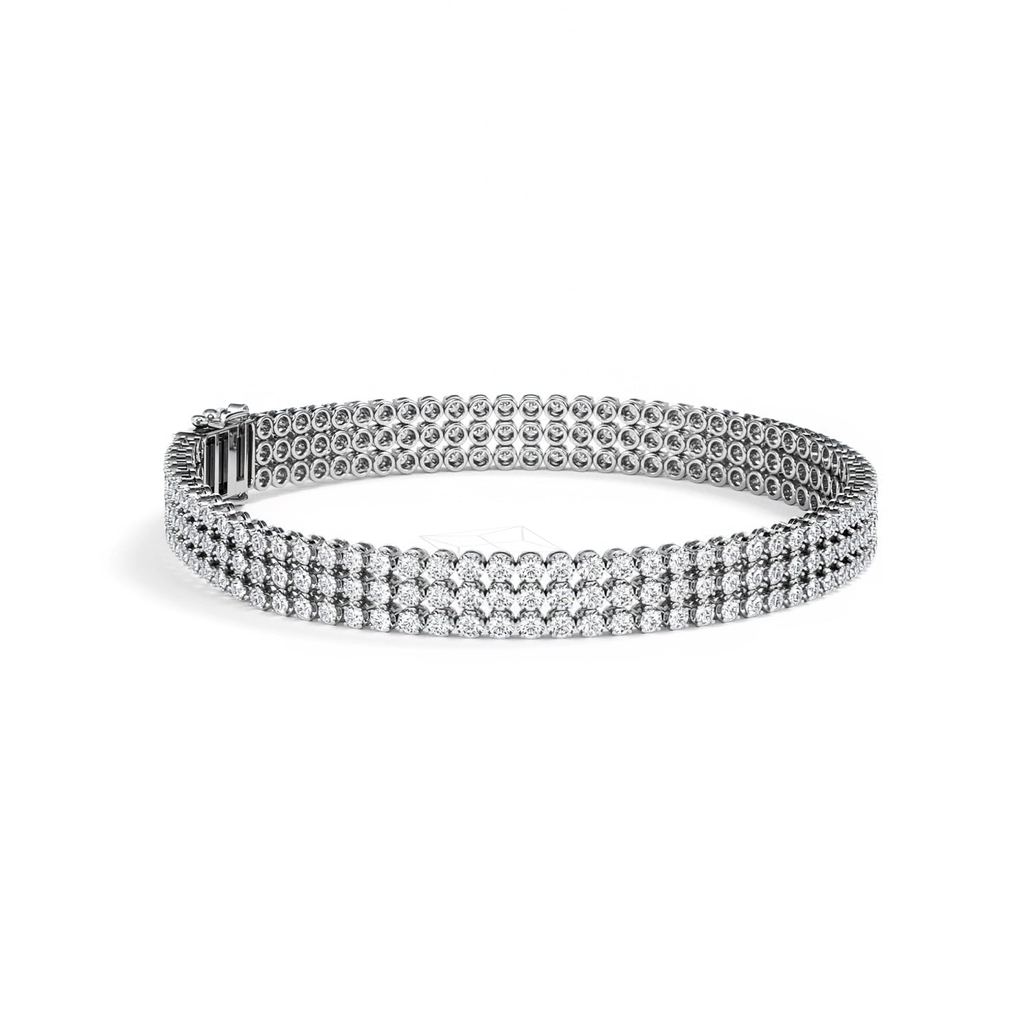 Soirée 4.15ct Round Cut Lab Diamond Tennis Bracelet in 18K White Gold - Image 24