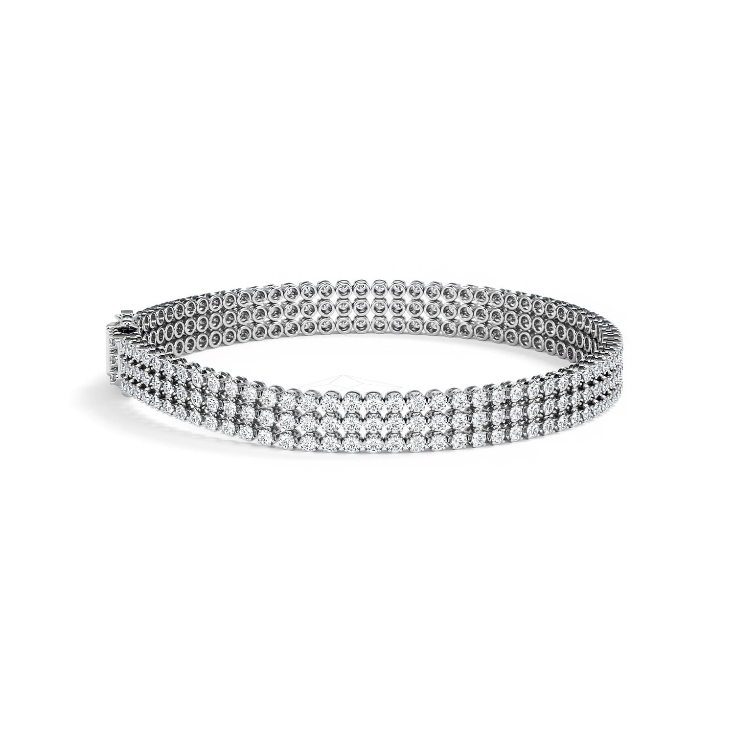 Soirée 4.15ct Round Cut Lab Diamond Tennis Bracelet in 18K White Gold - Image 30