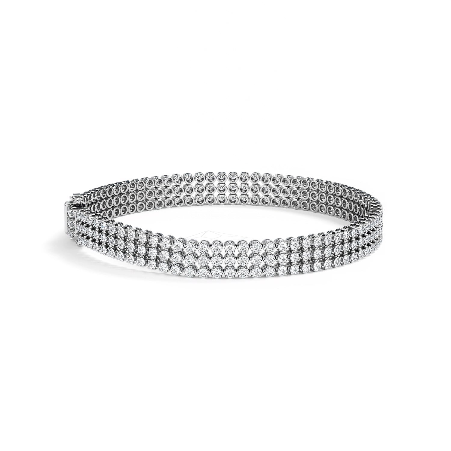 Soirée 4.15ct Round Cut Lab Diamond Tennis Bracelet in 18K White Gold - Image 31
