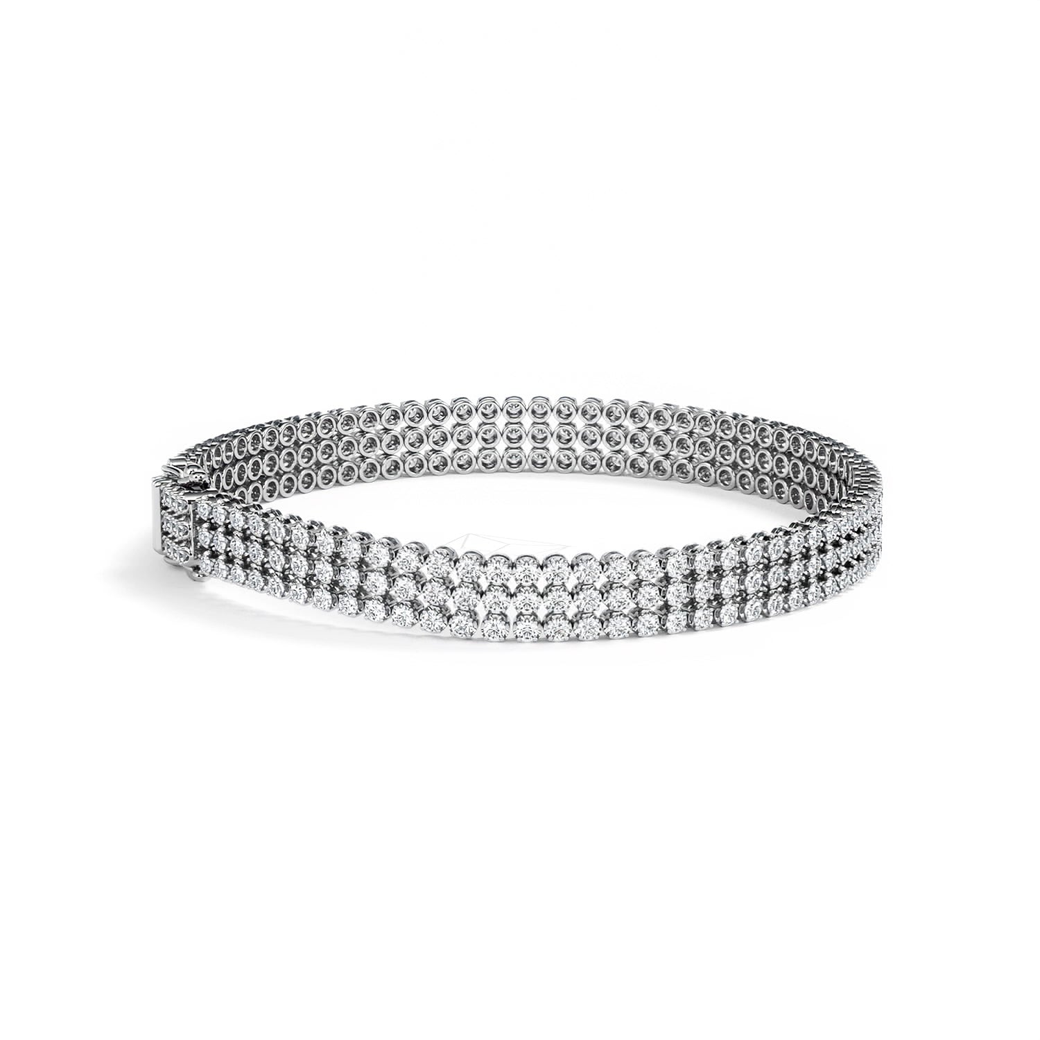 Soirée 4.15ct Round Cut Lab Diamond Tennis Bracelet in 18K White Gold - Image 33