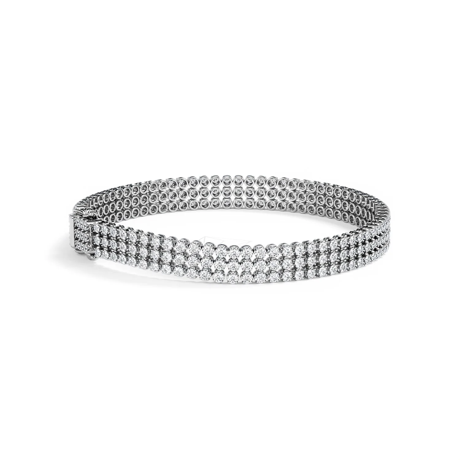 Soirée 4.15ct Round Cut Lab Diamond Tennis Bracelet in 18K White Gold - Image 34