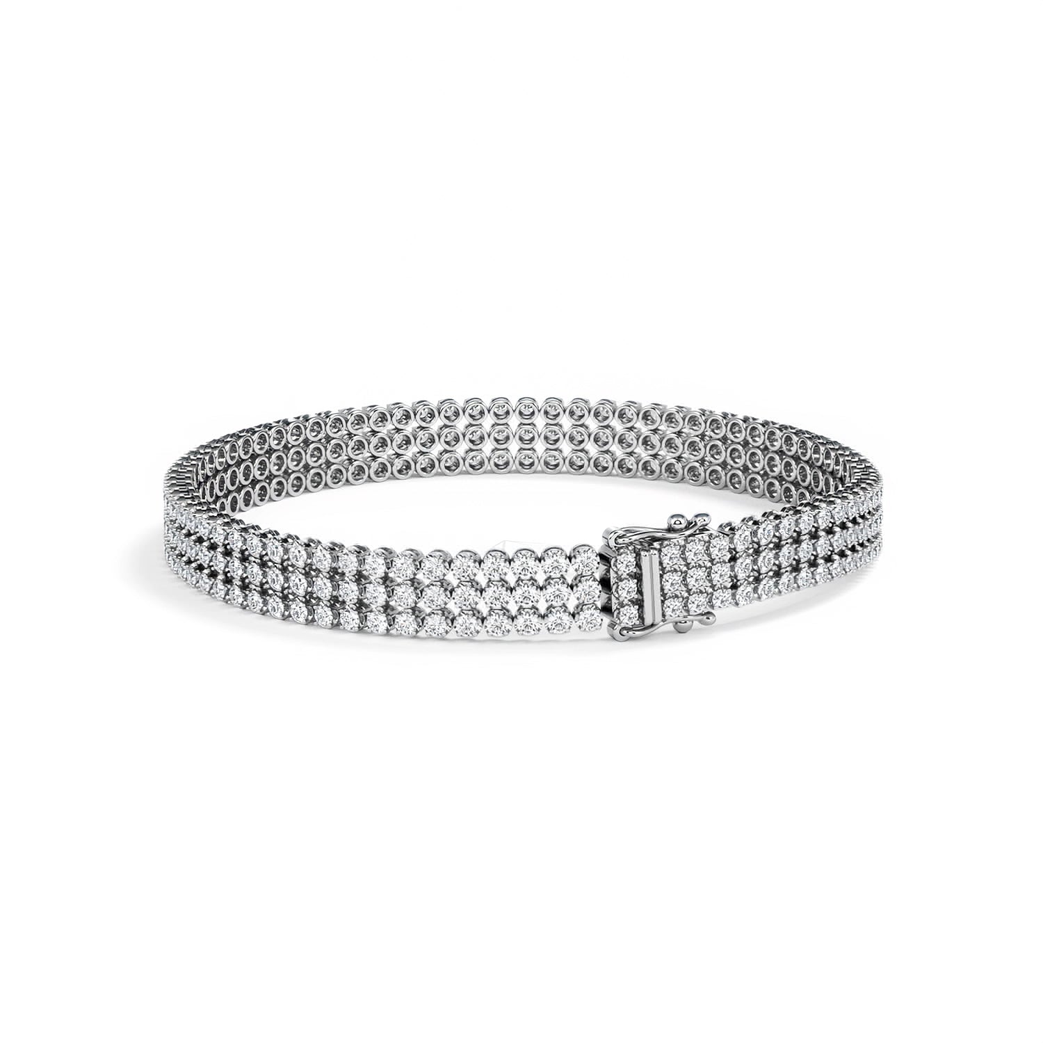 Soirée 4.15ct Round Cut Lab Diamond Tennis Bracelet in 18K White Gold - Image 54