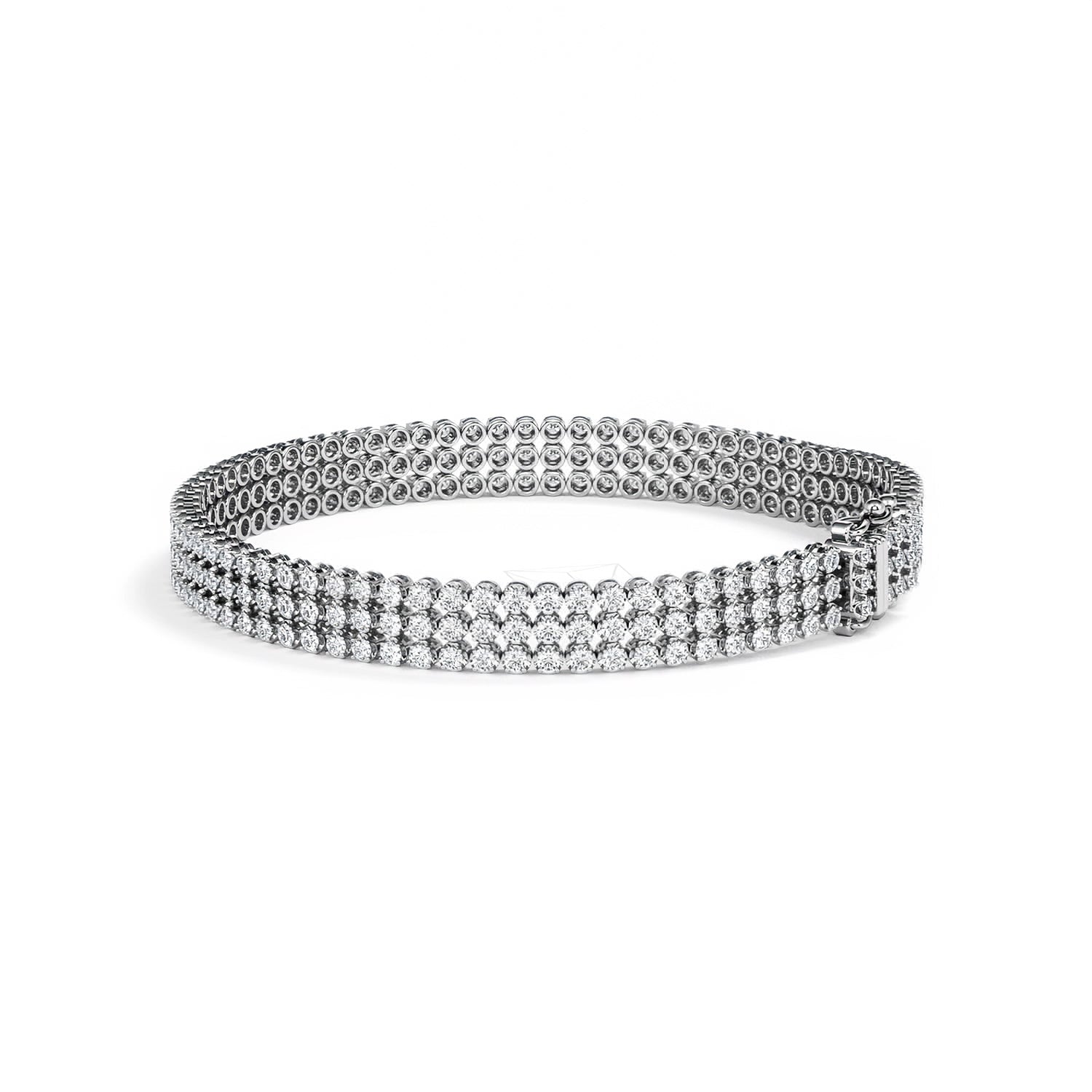 Soirée 4.15ct Round Cut Lab Diamond Tennis Bracelet in 18K White Gold - Image 62
